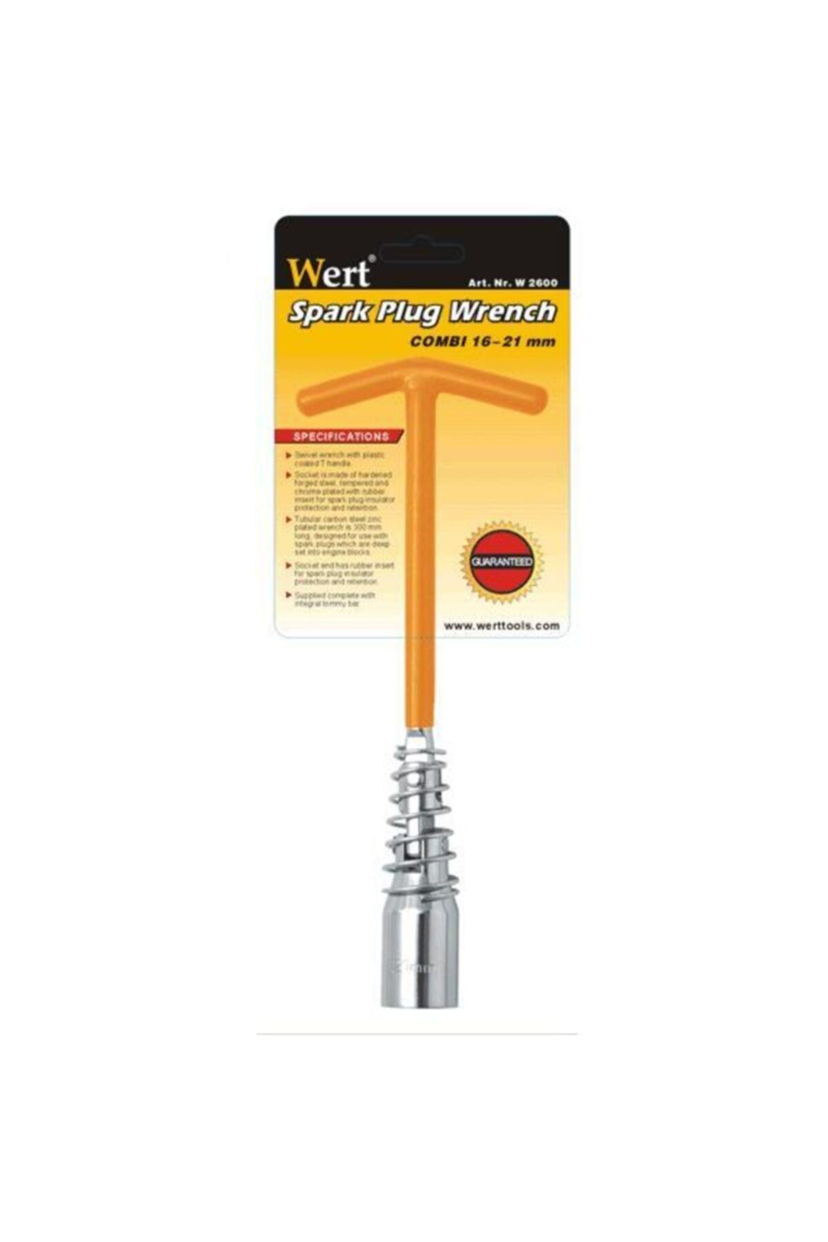 WERT W2600 Mafsallı Kombi Buji Lokma Anahtar 16-21mm