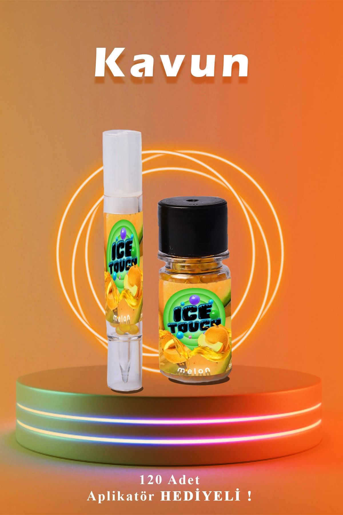 ice touch Mentol Turkiye Mentol Topu 120 Adet Kavun Aromalı Aplikatörlü
