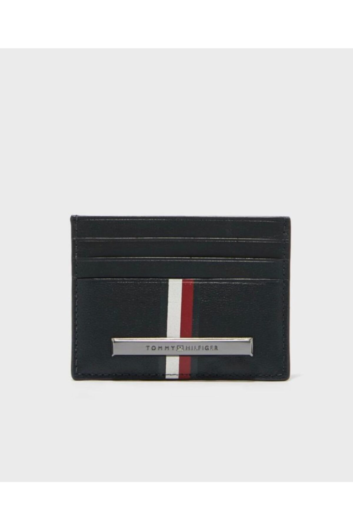 Tommy Hilfiger Corp Plaque Stripe Card Holder - Lacivert Kartlık