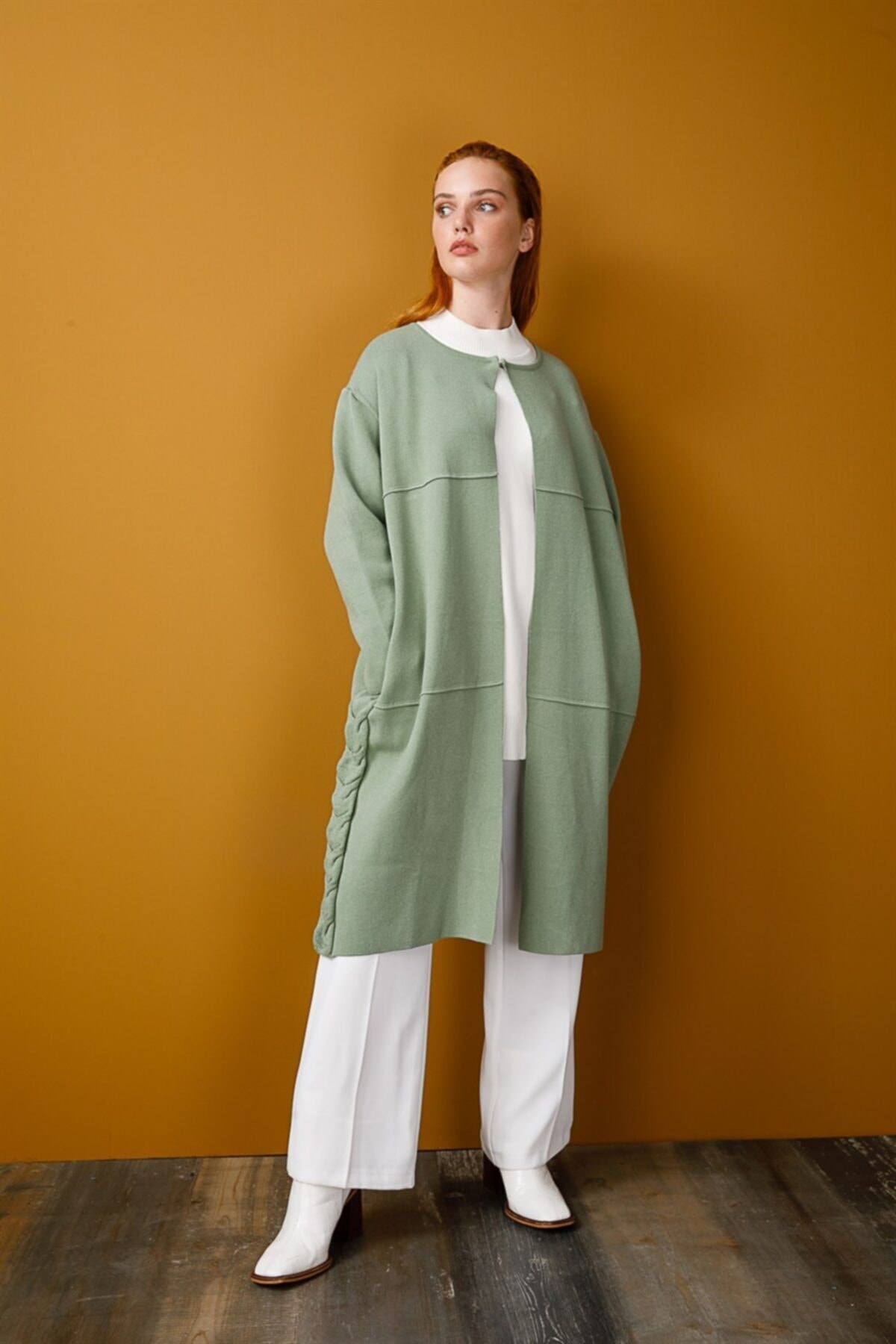 Ghisa Triko Hırka Yeşil