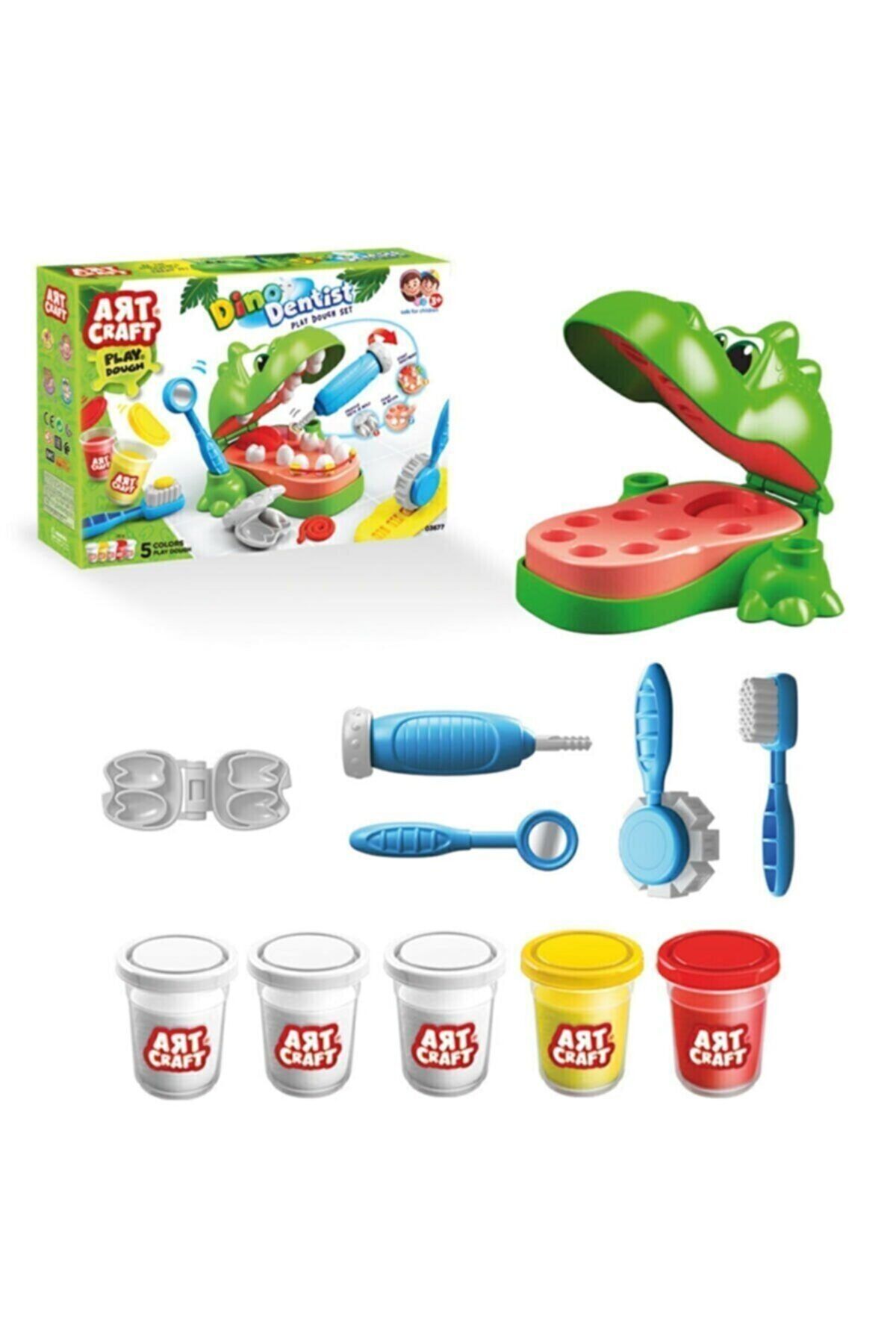 Art Craft Dinozor Dişçi Oyun Hamur Seti