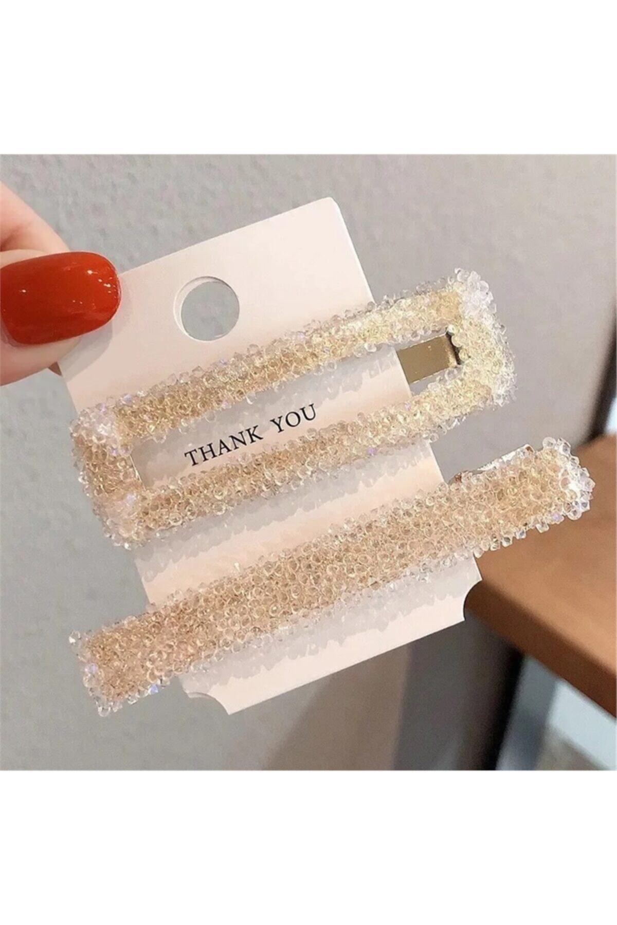 So Much Accesories So Much Lüx Doğal Taş Çıt Çıt Pens Toka 2'li Set
