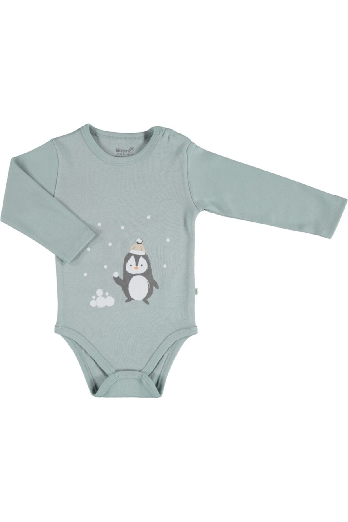 Bibaby Biorganic Uzun Kollu Bebek Yaş Badi Froze Penguins