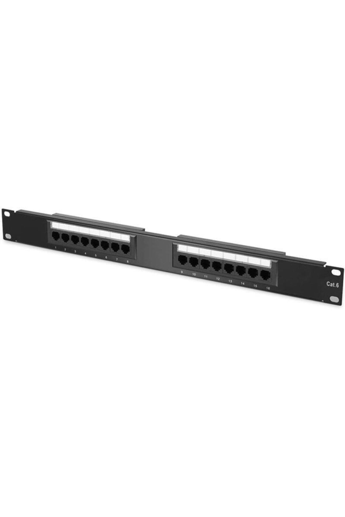 KEEPRO Cat6 Ethernet Patch Panel 16 Port Rj45 Duvar Ve Raf Tipi