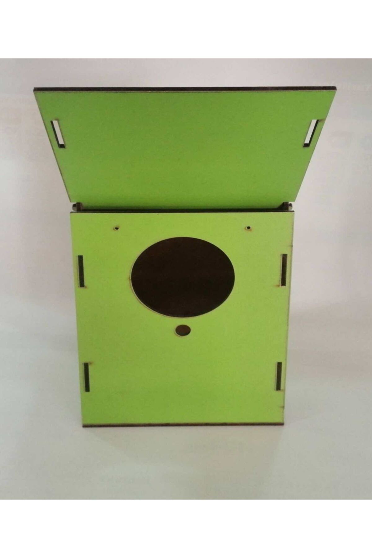 Yavuz Kuş Yuvalığı (13,8*13,8-y:18 Cm) Üstten Kapaklı -yeşil