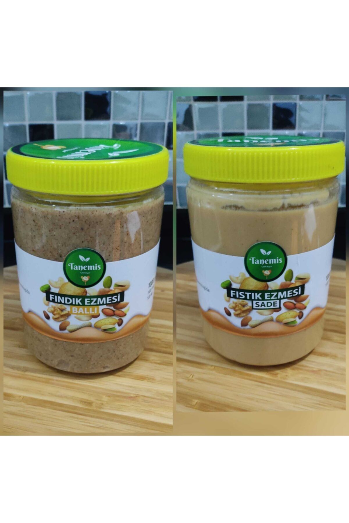 Tanemis 1 kg Ballı Fındık Ezmesi 1 kg Sade Fıstık Ezmesi