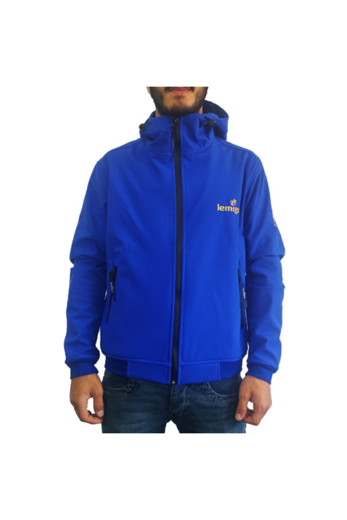 Lemigo Softshell Kapşonlu Ceket Mavi Xxl