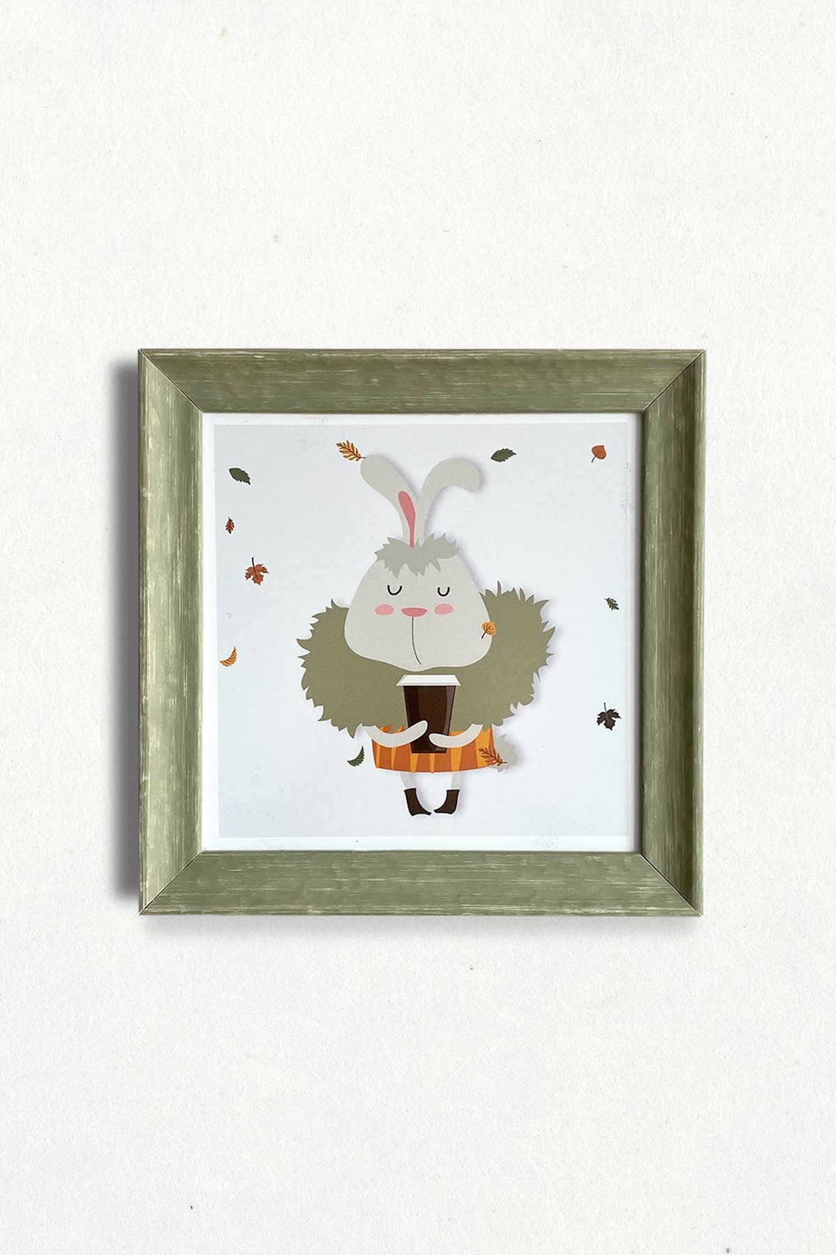 ph92 design Doğal Ahşap Çerçeve 20x20cm Tavşancık