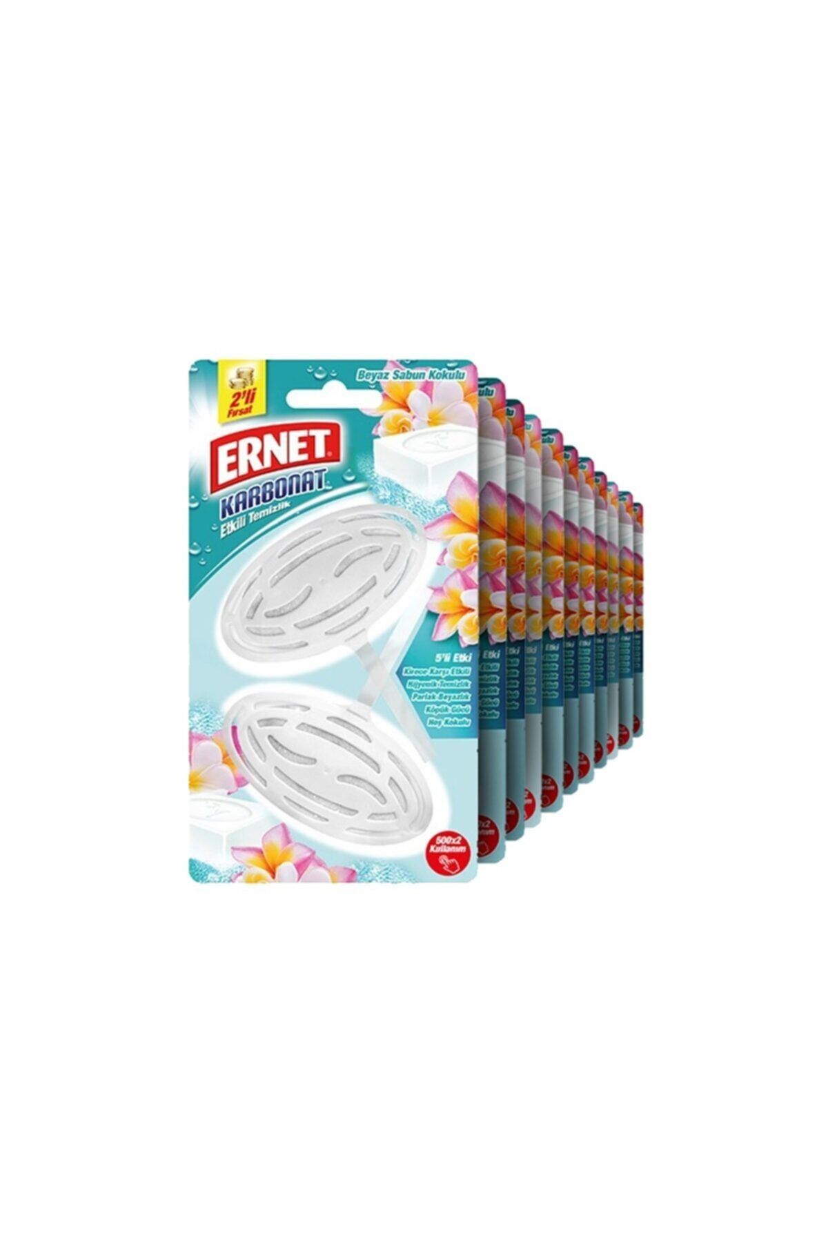 Ernet Beyaz Sabun Kokulu Klozet Blok 2 x 40 Gr = 10 ad