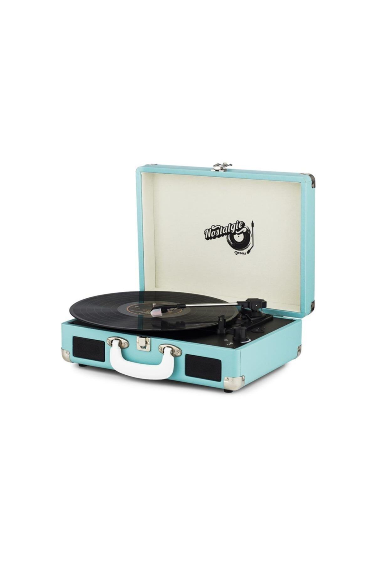 35likplakevi Ktools Long Play Nostalgıa K344 Mavi Bluetoothlu Çanta Pıkap 33,45,78 Devir