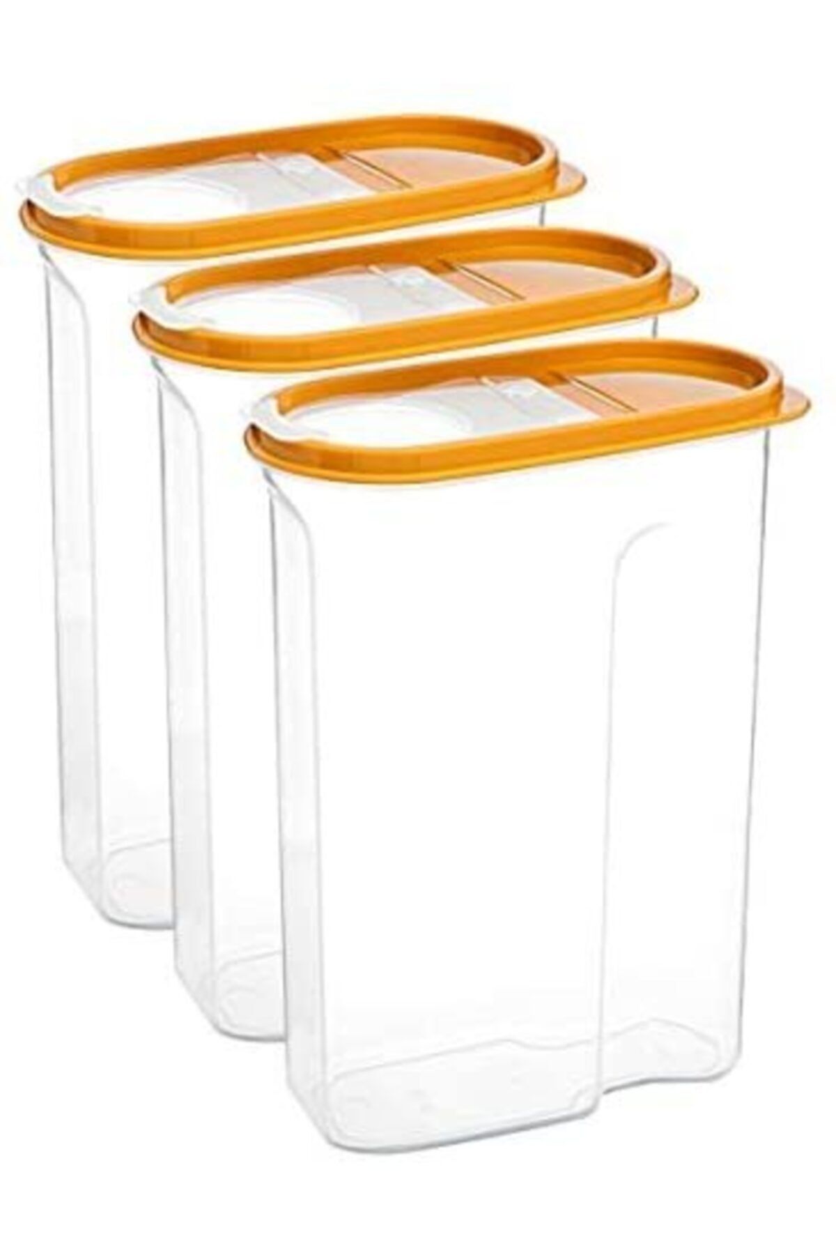 akisshome 4litrelik 3'lü Erzak Kabı Seti (3X4 LT)