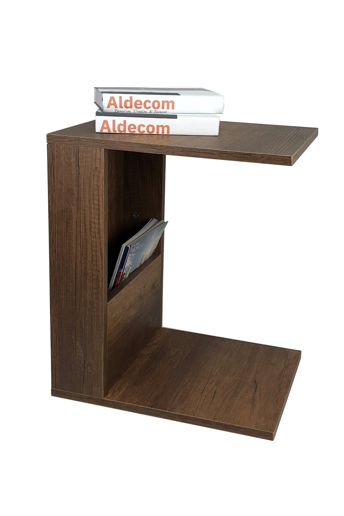 Aldecom Yan C Masa Dar Zigon Yan Sehpa Çalışma Dikey Laptop Servis Masası Sehpası 47*35 Cm