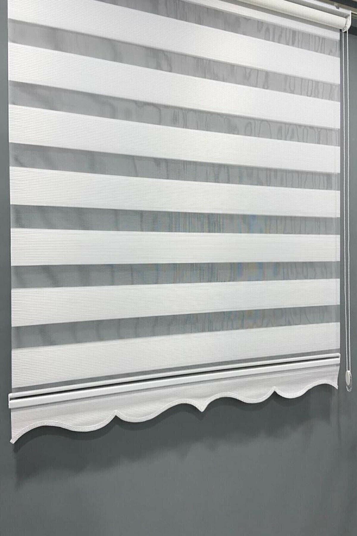 Arzey Home Brillant Ekru Micro Plise Zebra Stor Perde Slmzbrmic01