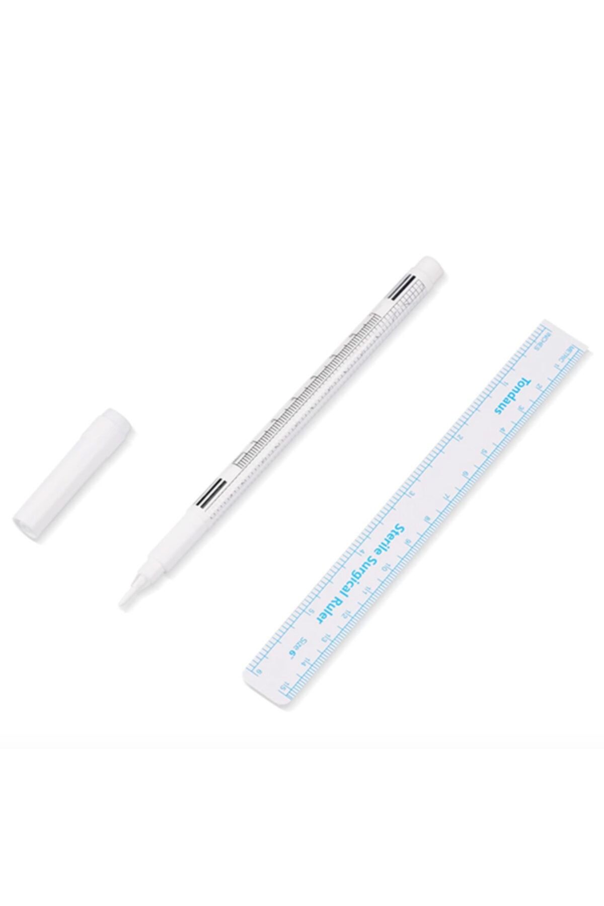Ahel Beyaz Microblading Kalıcı Makyaj Kaş Ölçüm Ve Işaretleme Kalemi Beyaz Marker