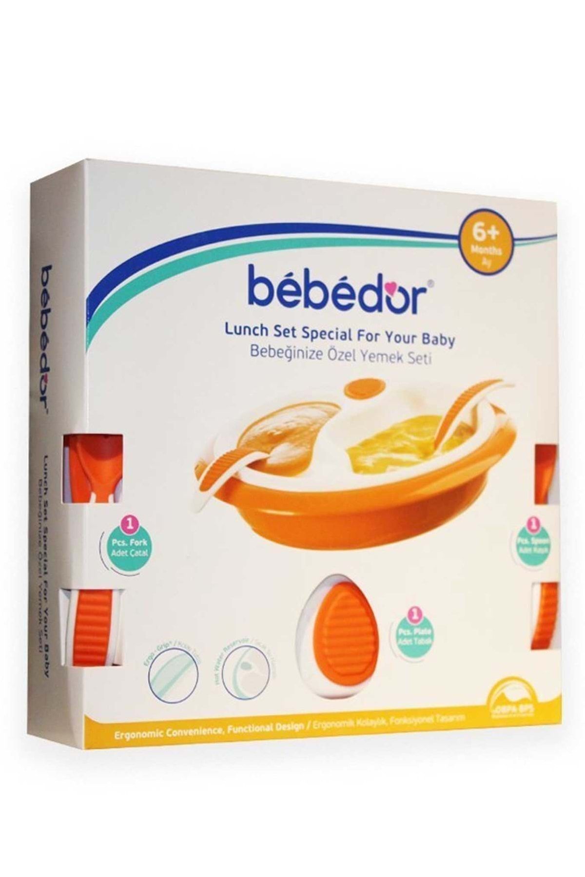 Bebedor Bebek Yemek Seti 2 Bölmeli Tabak Kaşık