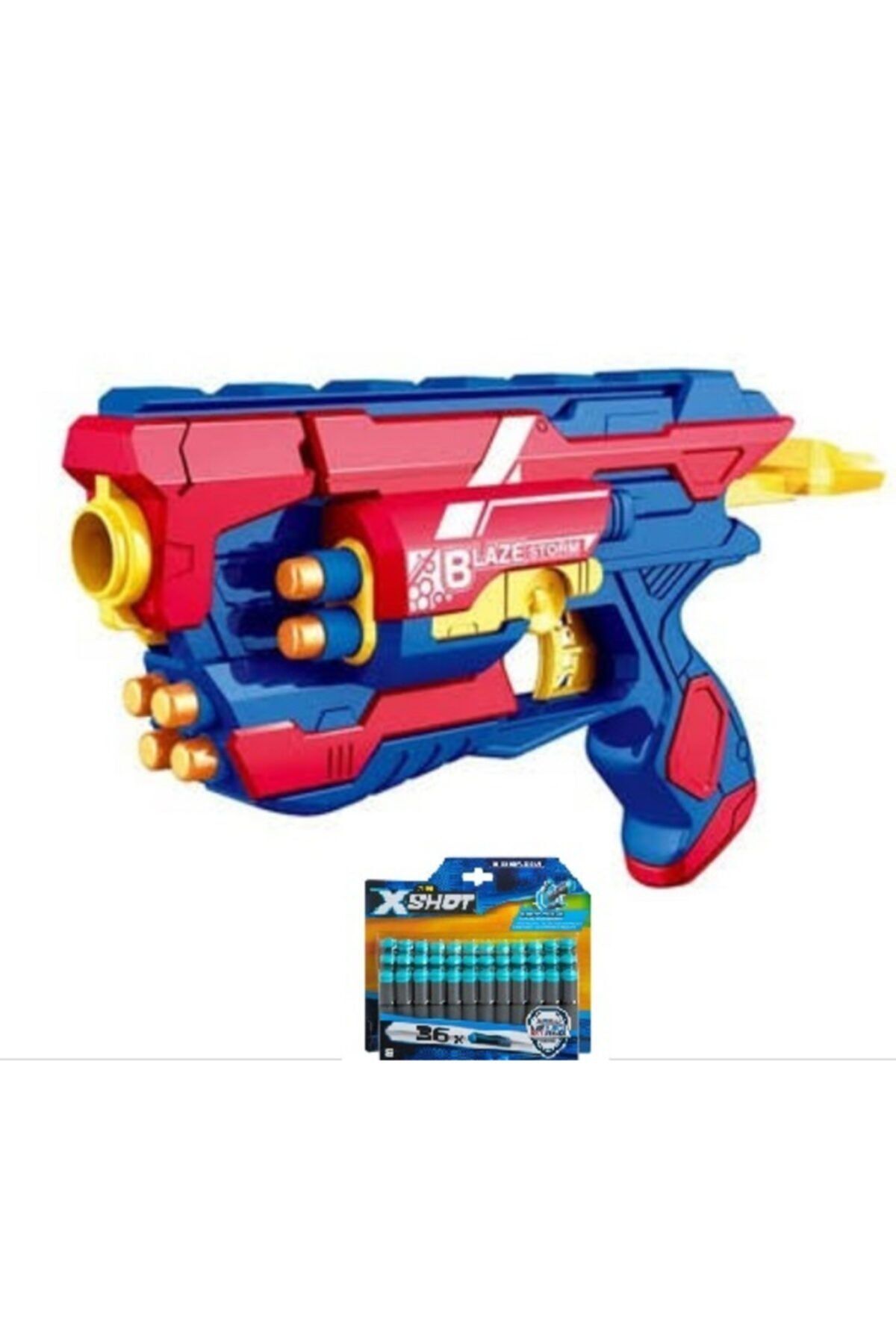 toysandmore Yumuşak Sünger Köpük Mermi Atan Nerf Nişancı Nörf Silah Tabanca