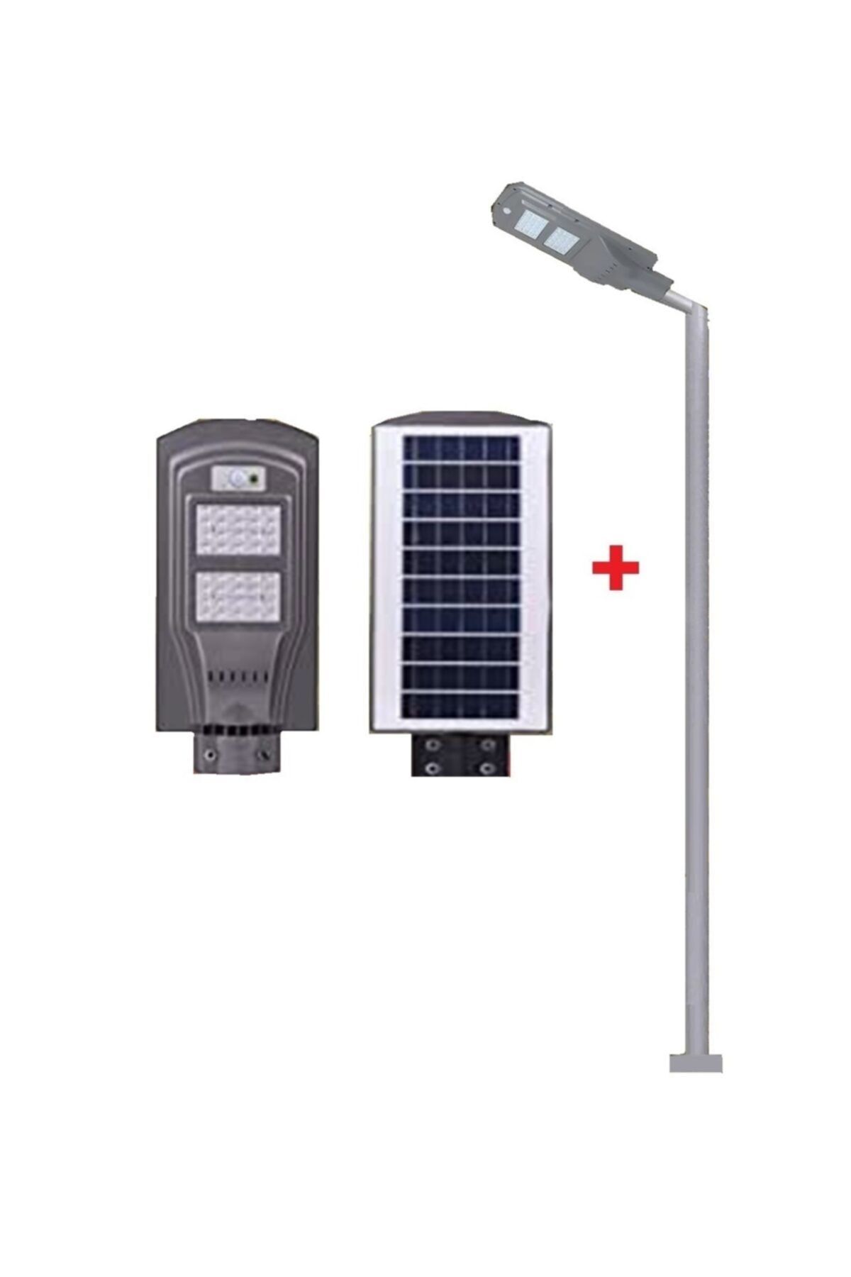 TEKNO SOLAR Güneş Enerjili Bahçe Aydınlatma Direği+40w Solar Sokak Lambası