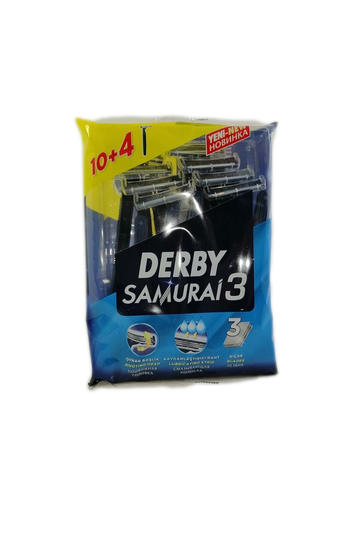 Derby Samurai 3 Tıraş Bıçağı 3 Bıçaklı 10 4 Promosyon Paket