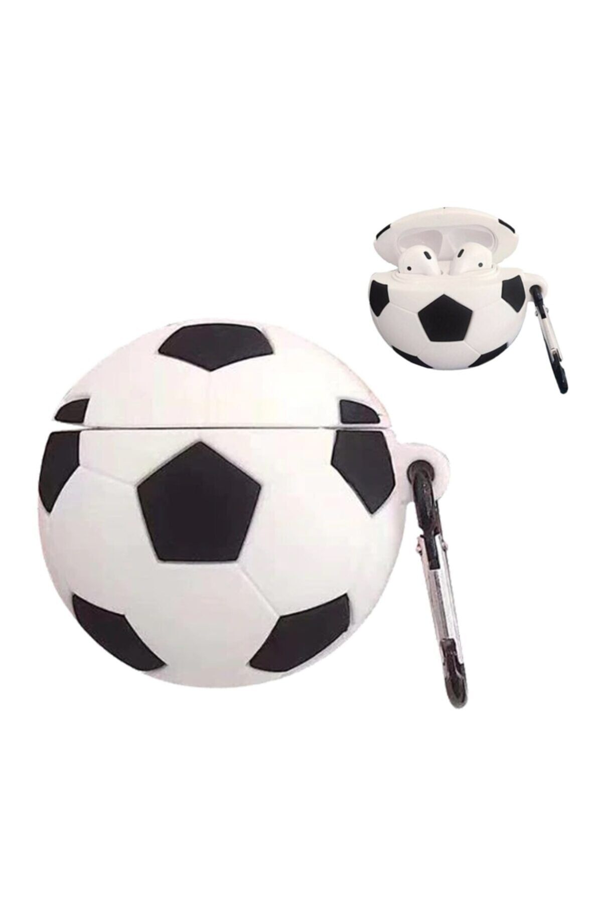 Galata Airpods 1. Ve 2. Nesil Uyumlu Futbol Topu Silikon Kılıf- Beyaz