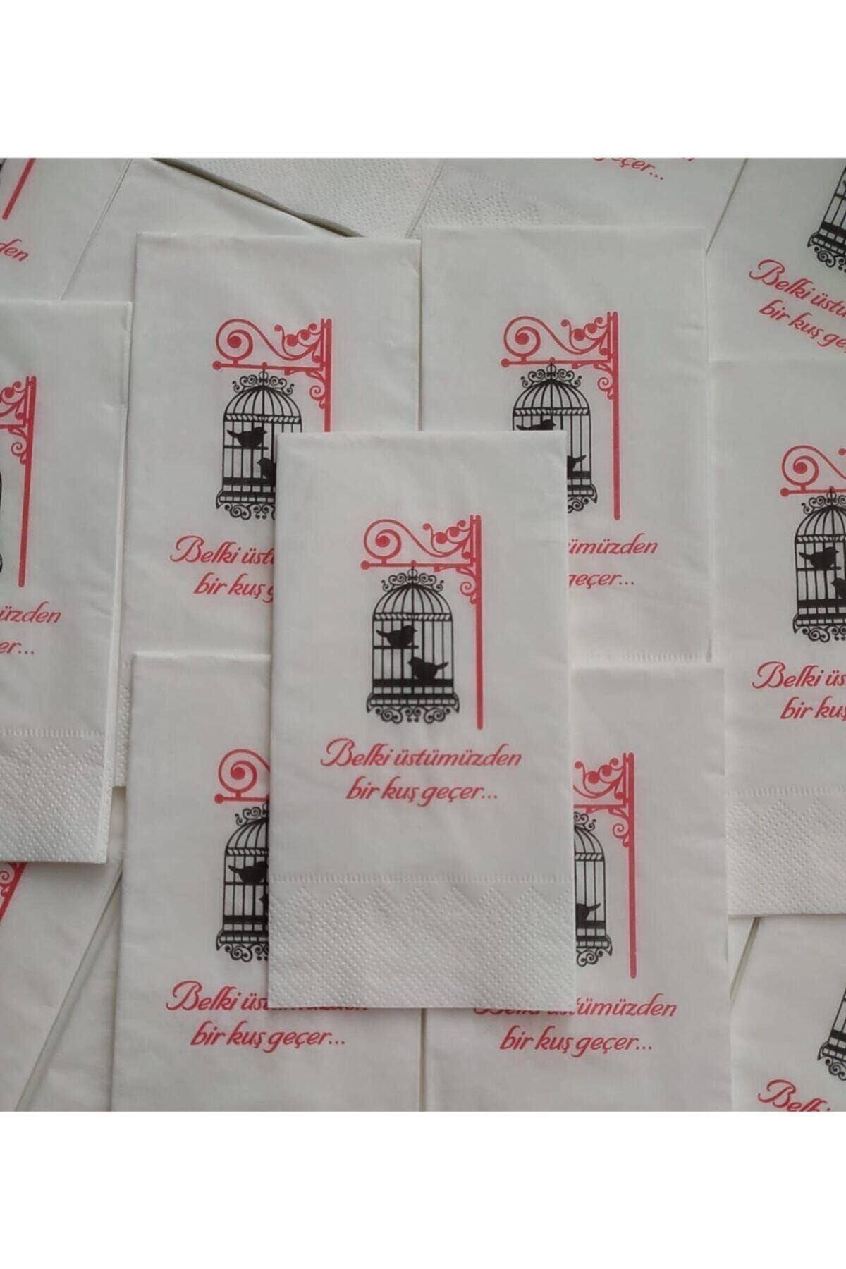 BambiGo Konuşan Sunumluk Dekor Motto Peçete (kuş Kafesi-aşk) Dekoratif - 20 Adet
