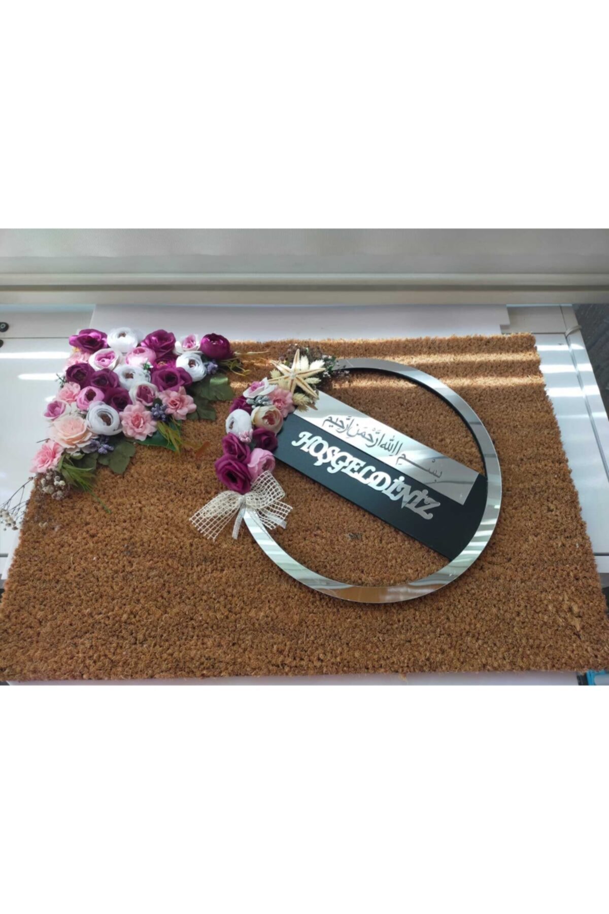 dilegintasarimevi Gümüş Pileksi Ayna Kapı Süsü  Paspas Set