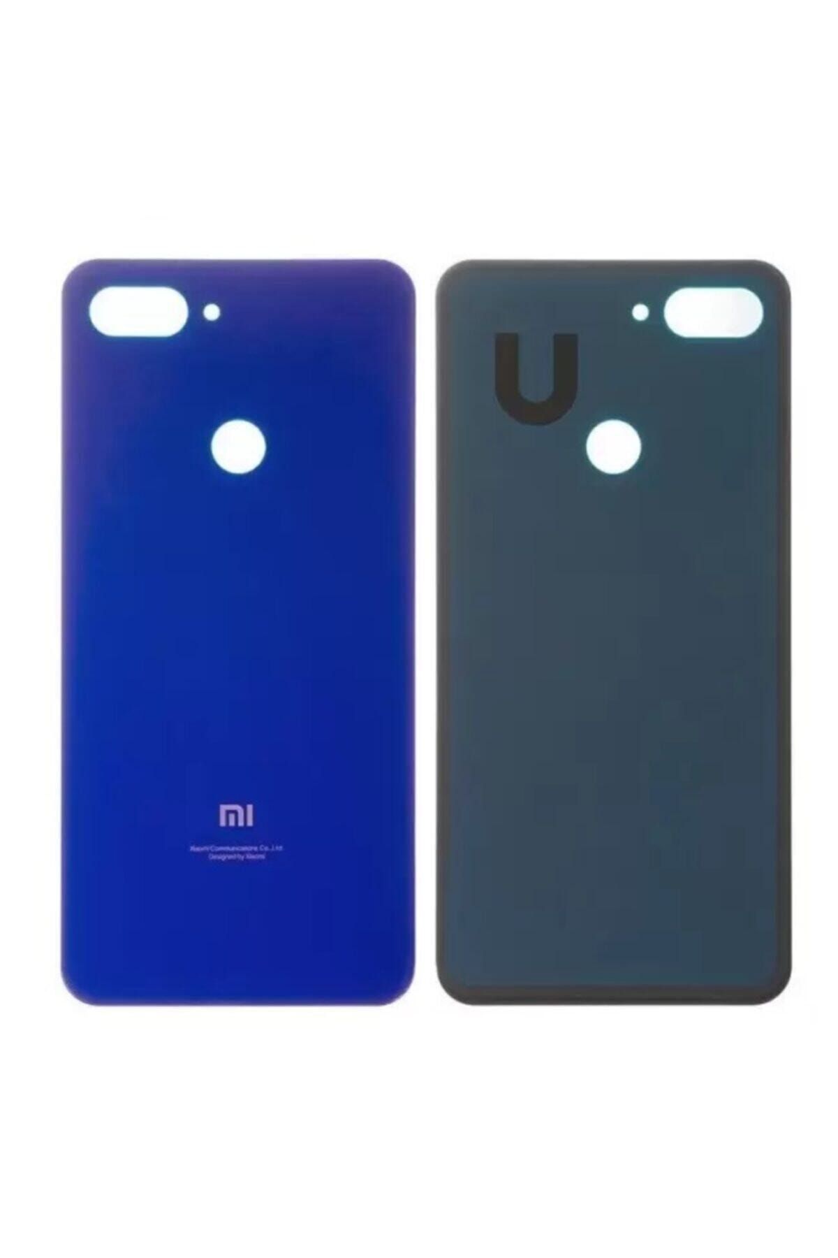 Qudex Xiaomi Mi 8 Lite Uyumlu Arka Kapak Batarya Kapağı Mavi