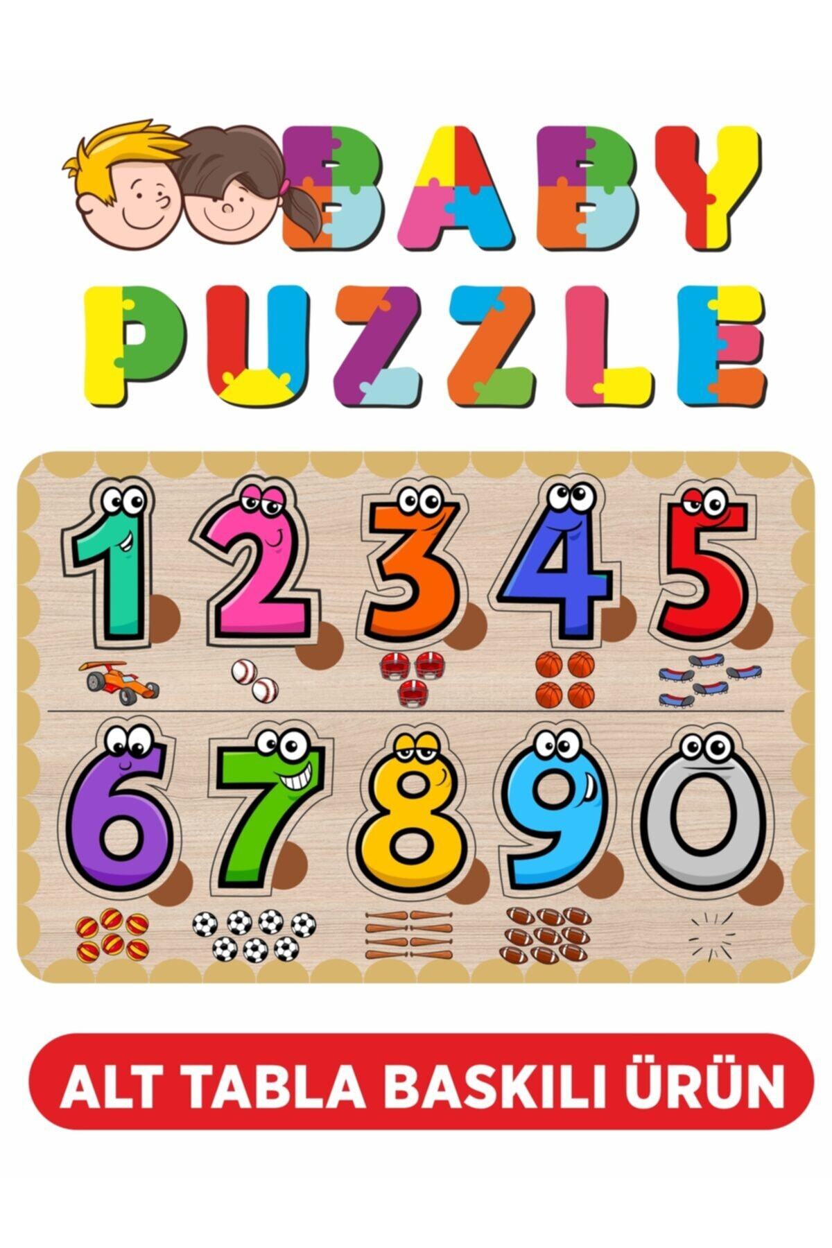 Baskı Atölyesi Sevimli Rakamlar Bul-tak Ahşap Puzzle