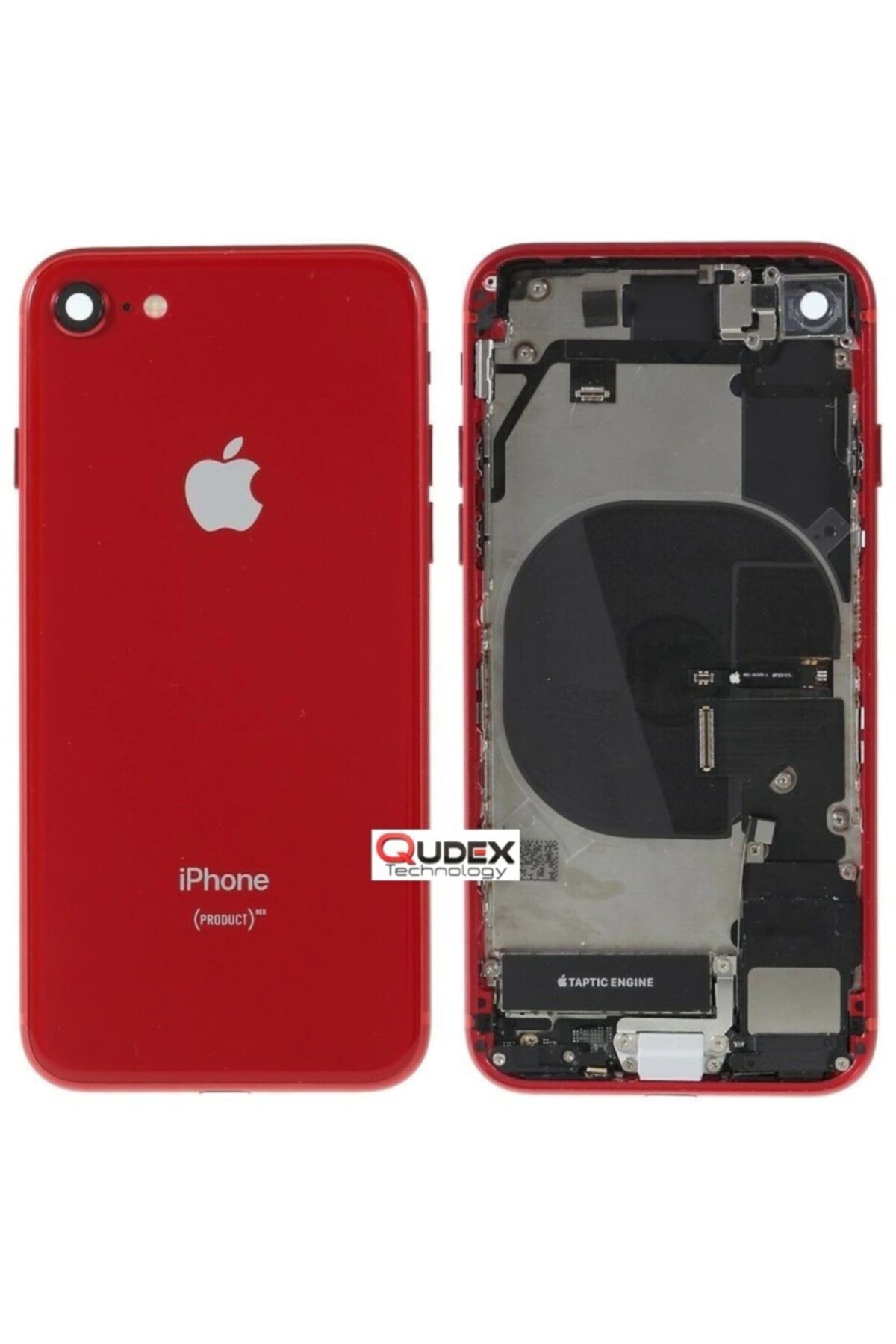 Qudex Iphone 8 Çıkma Orj Full Dolu Kasa Kapak Servis Kırmızı