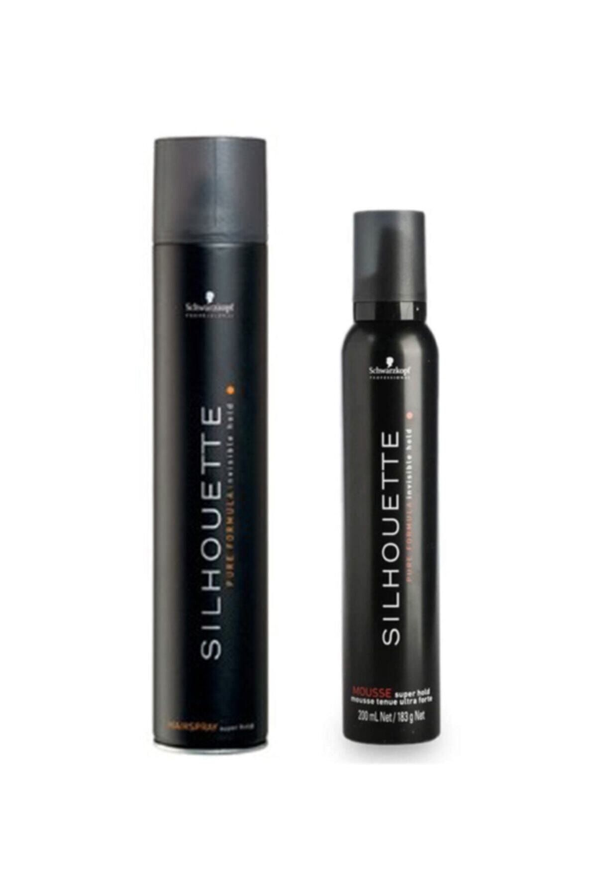 Silhouette Süper Tutucu Sprey 500 Ml+ Schwarzkopf Süper Tutucu Köpük 200 Ml