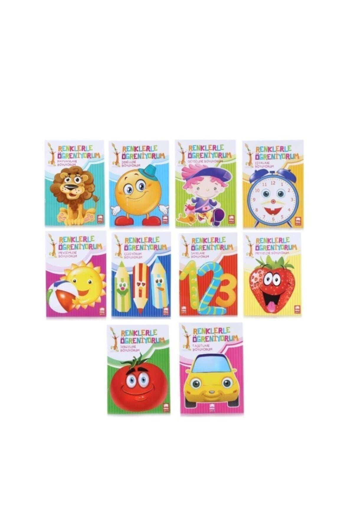 Ema Çocuk Çocuklar Için Eğlenceli Renklerle Öğreniyorum Boyama Kitabı Seti