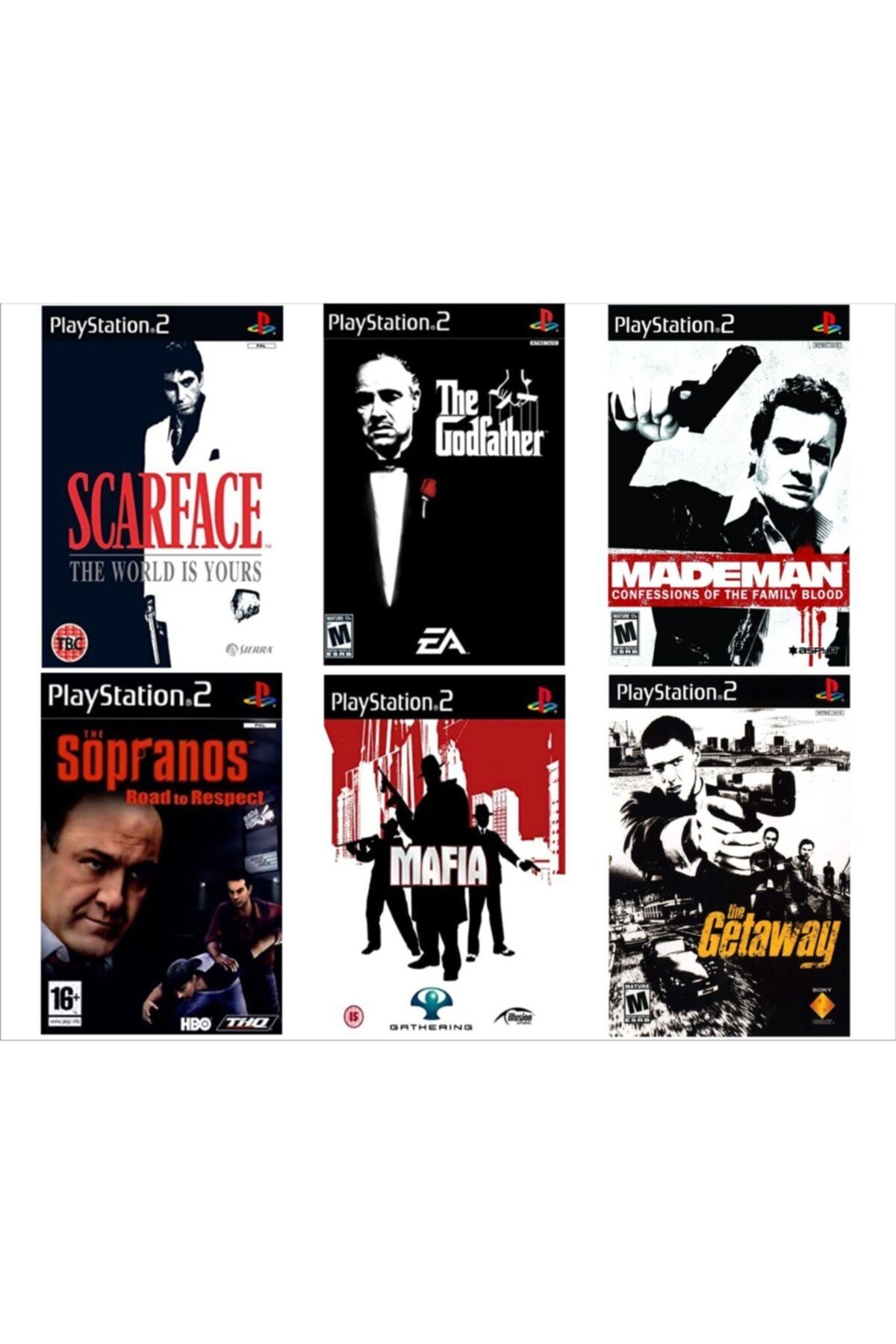 Sony Playstatıon 2 - En Güzel 6 Mafya Oyunu - Sadece Çipli Cihazlar Için!