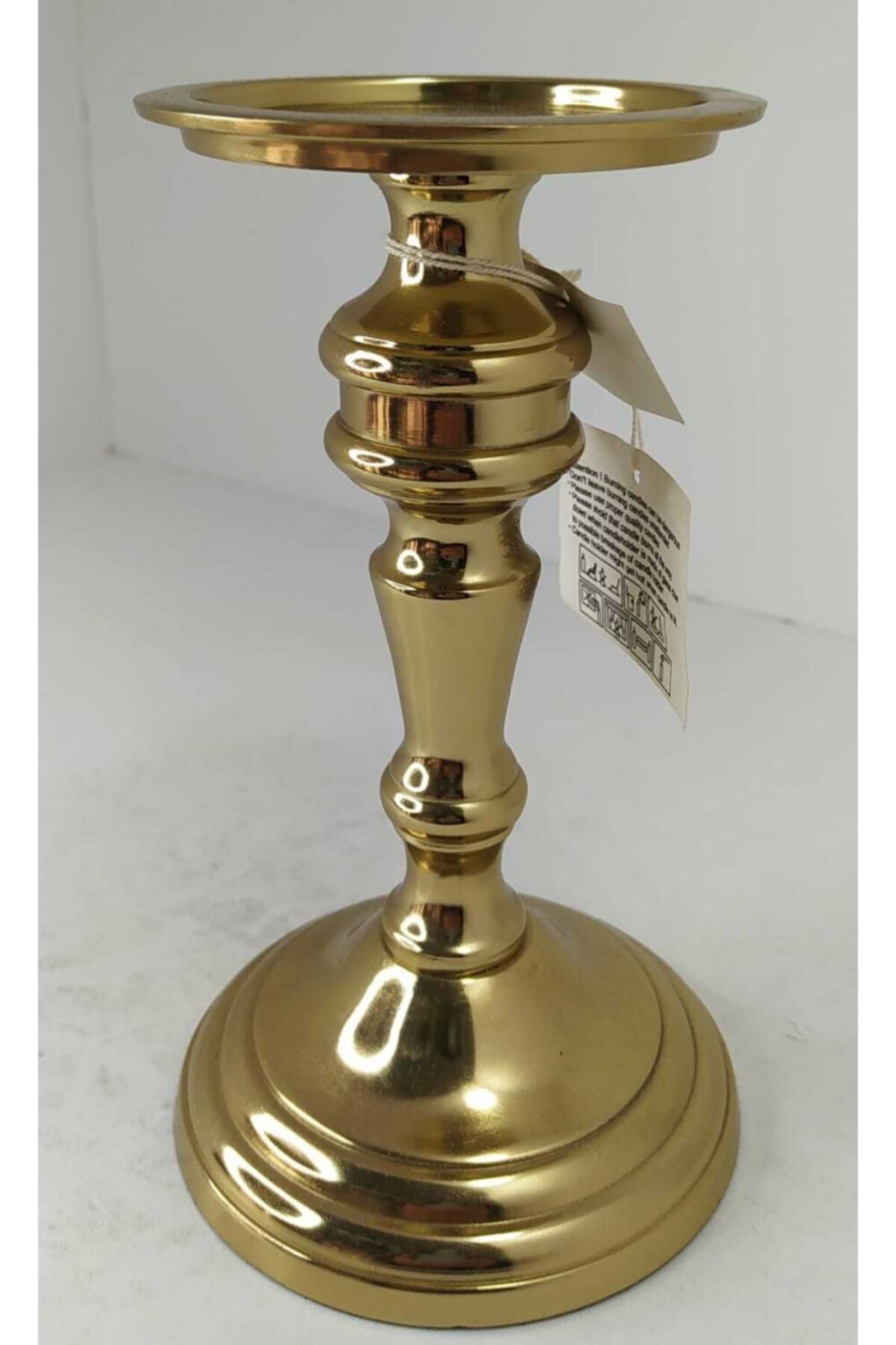 Lucky Art Luckiy Art Altın Rengi Metal Ottoman Şamdan