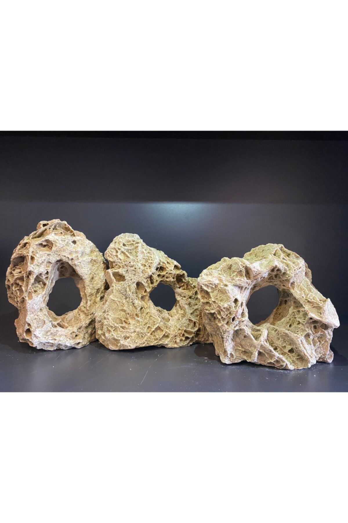 Polen Stone Doğal Farez Üçlü Akvaryum Taşı Seti 3,lü