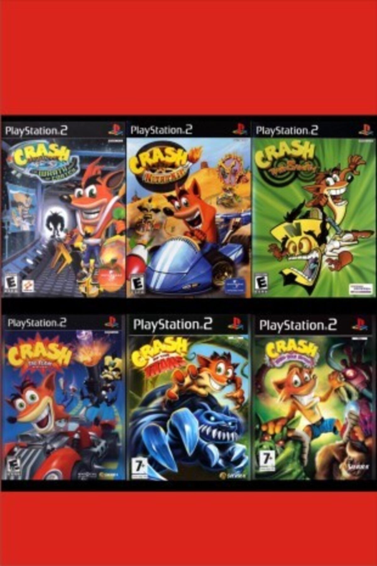 Sony Playstatıon 2 - Crash Serisi 6 Oyunluk Set - Sadece Çipli Cihazlar Için!