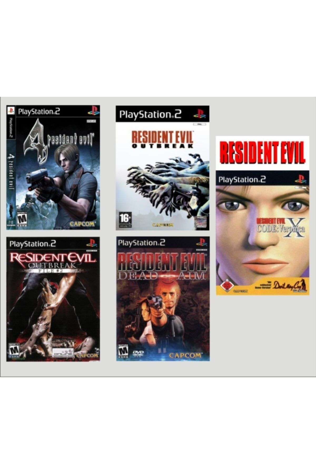 Sony Playstatıon 2 - Resıdent Evıl Serisi 5 Oyunluk Set - Sadece Çipli Cihazlar Için!