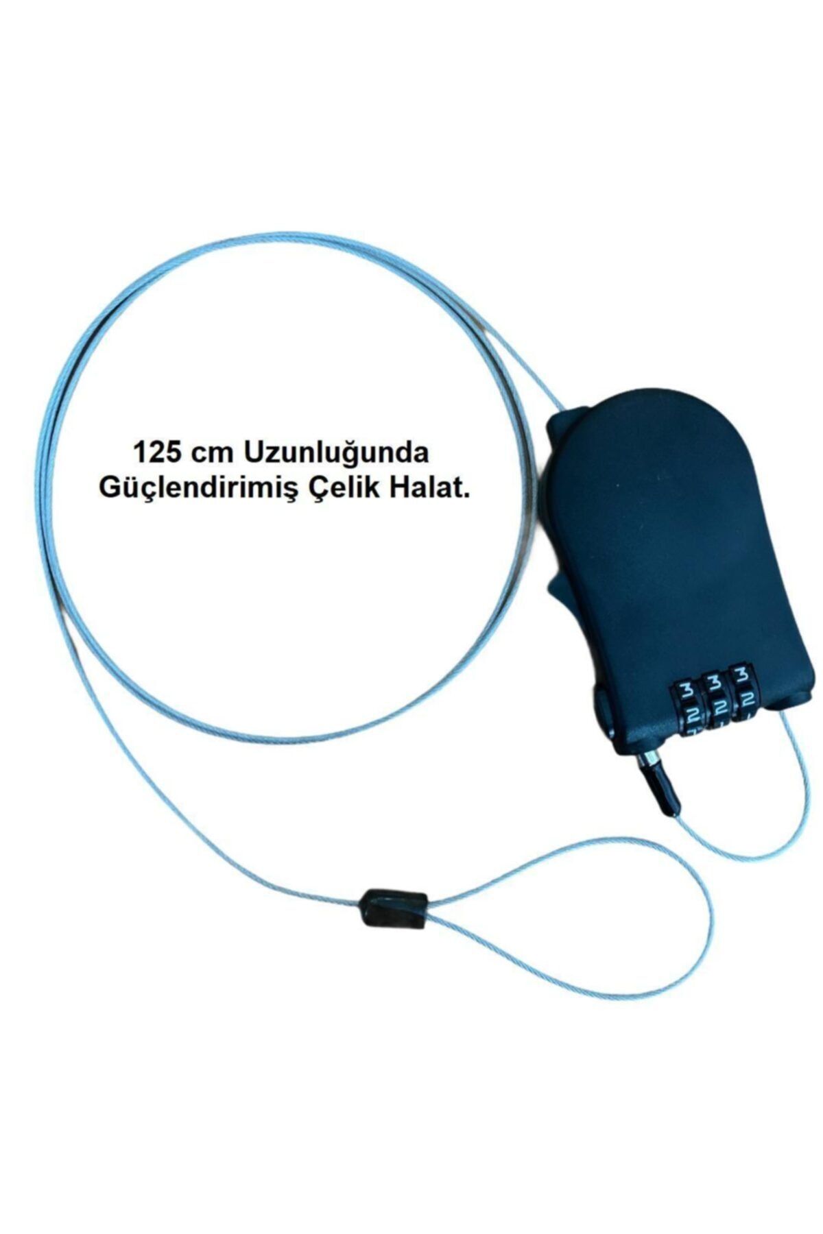 HESAPLIJET Şifreli Çelik Halatlı Scooter Motosiklet Kask Ve Bisiklet Kilidi