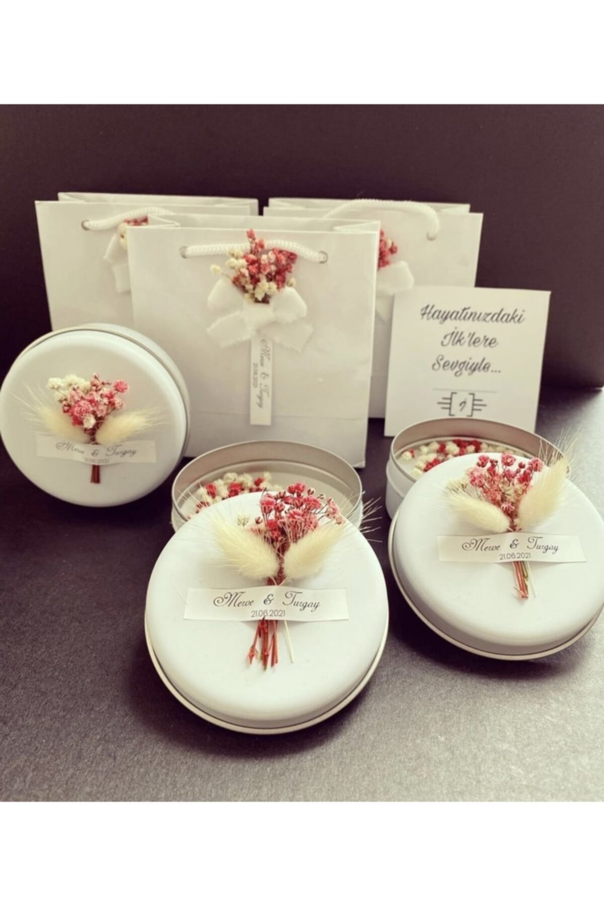 Org Marka Store Çantalı Metal Kutu Mum