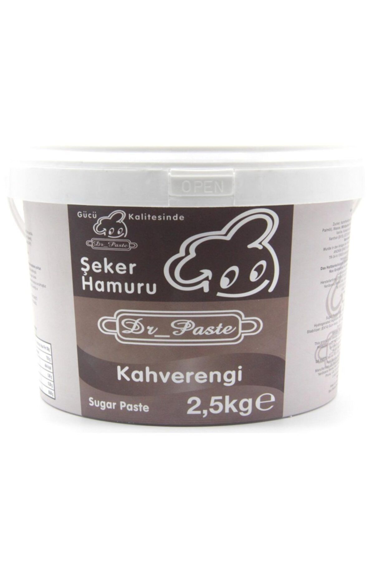 Adana Pasta Malzemeleri Dr Paste Şeker Hamuru 2.5 Kg Kahverengi