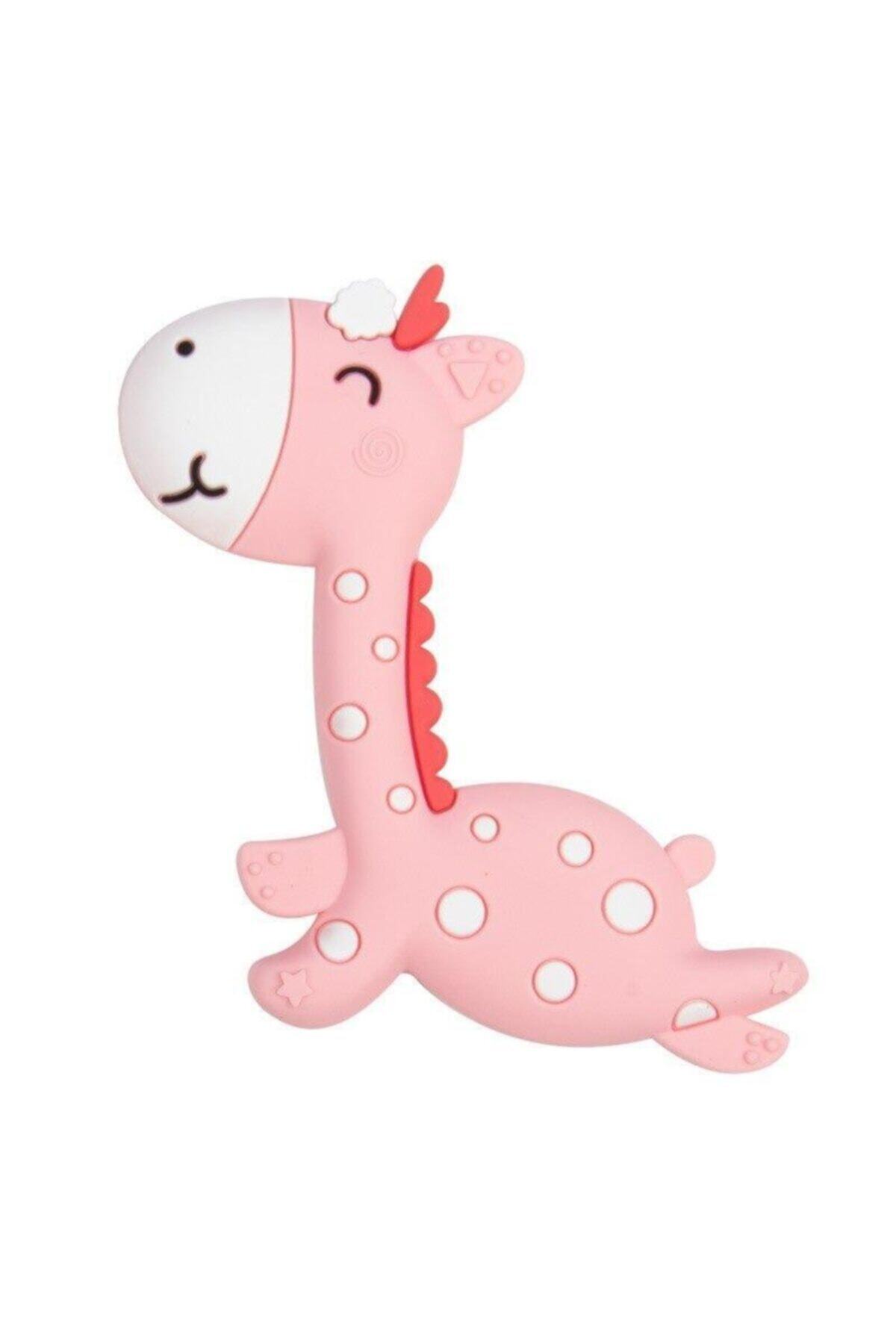 Schulzz Bebek Diş Kaşıyıcı Sevimli Benekli Zürafa Pembe