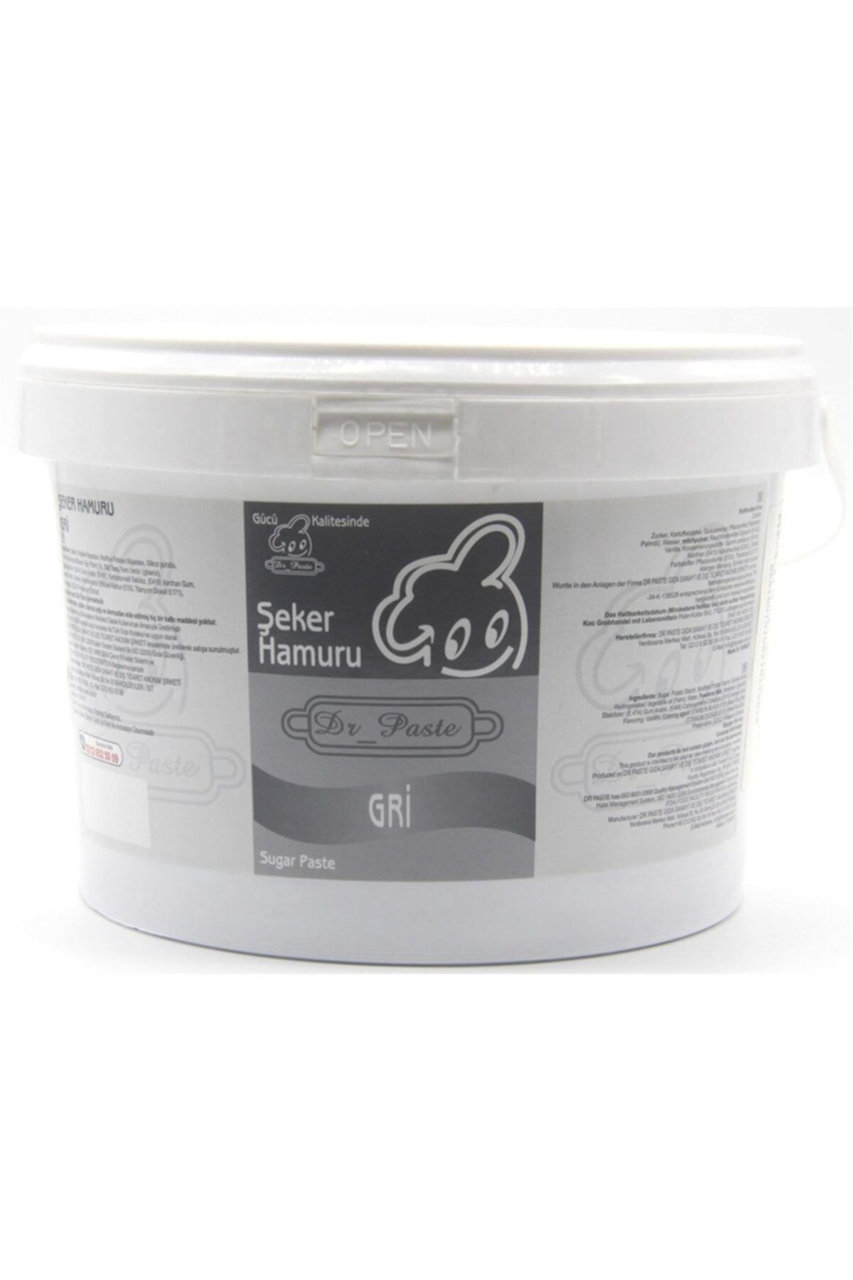 Dr.Paste Dr Paste Şeker Hamuru 2.5 kg Gri
