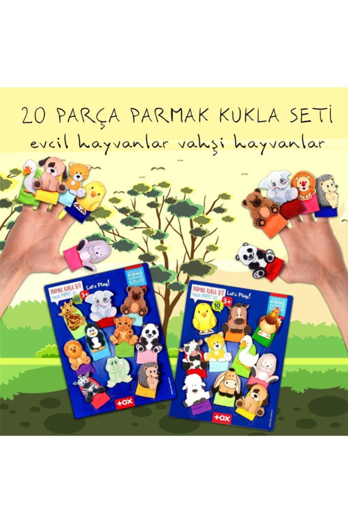 Tox 2 Set - 20 Parça Evcil Hayvanlar Ve Vahşi Hayvanlar Parmak Kukla T771 T782