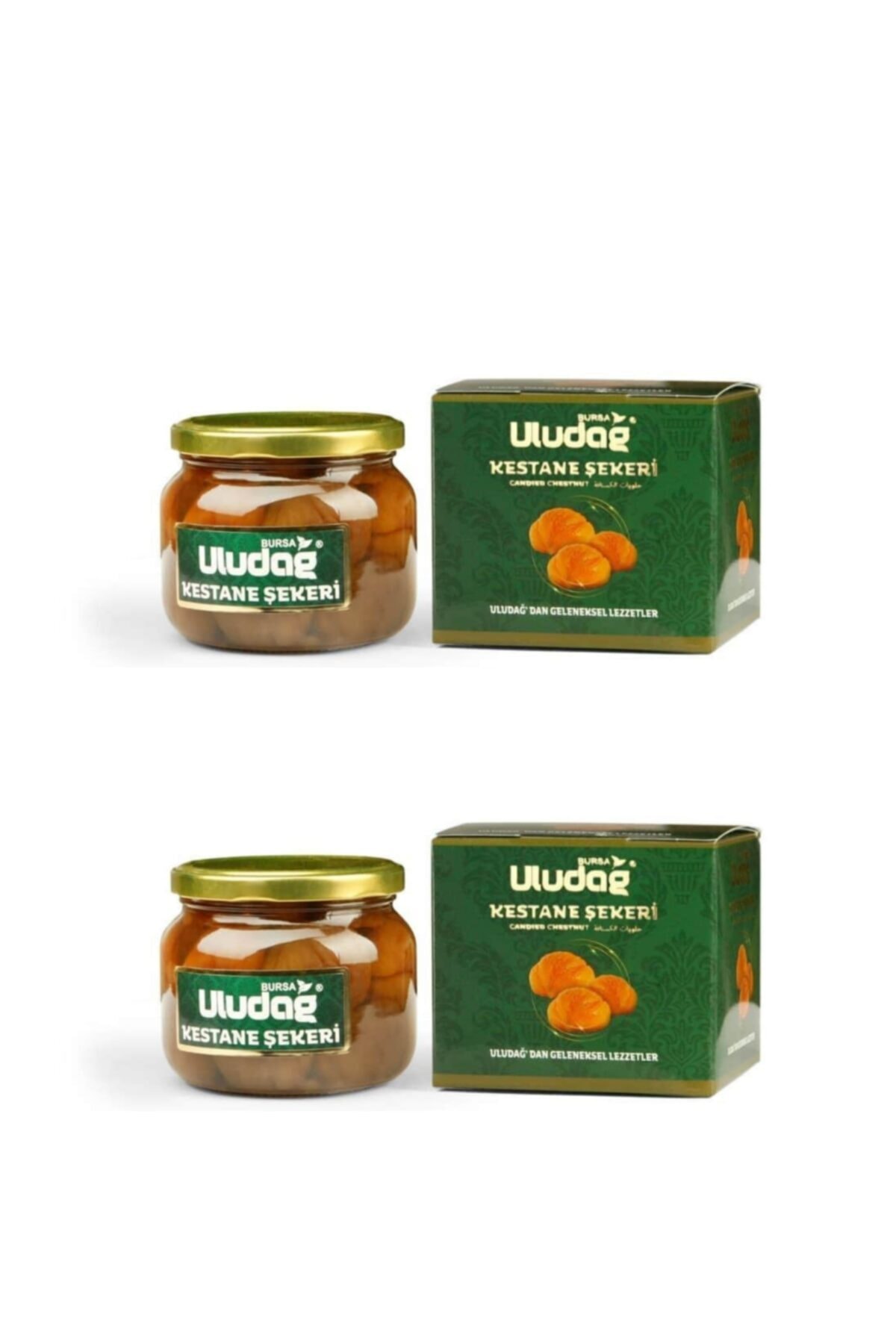 ULUDAĞ KESTANE ŞEKERİ Duble Cam Kavanoz 500 Gr X 2 Adet