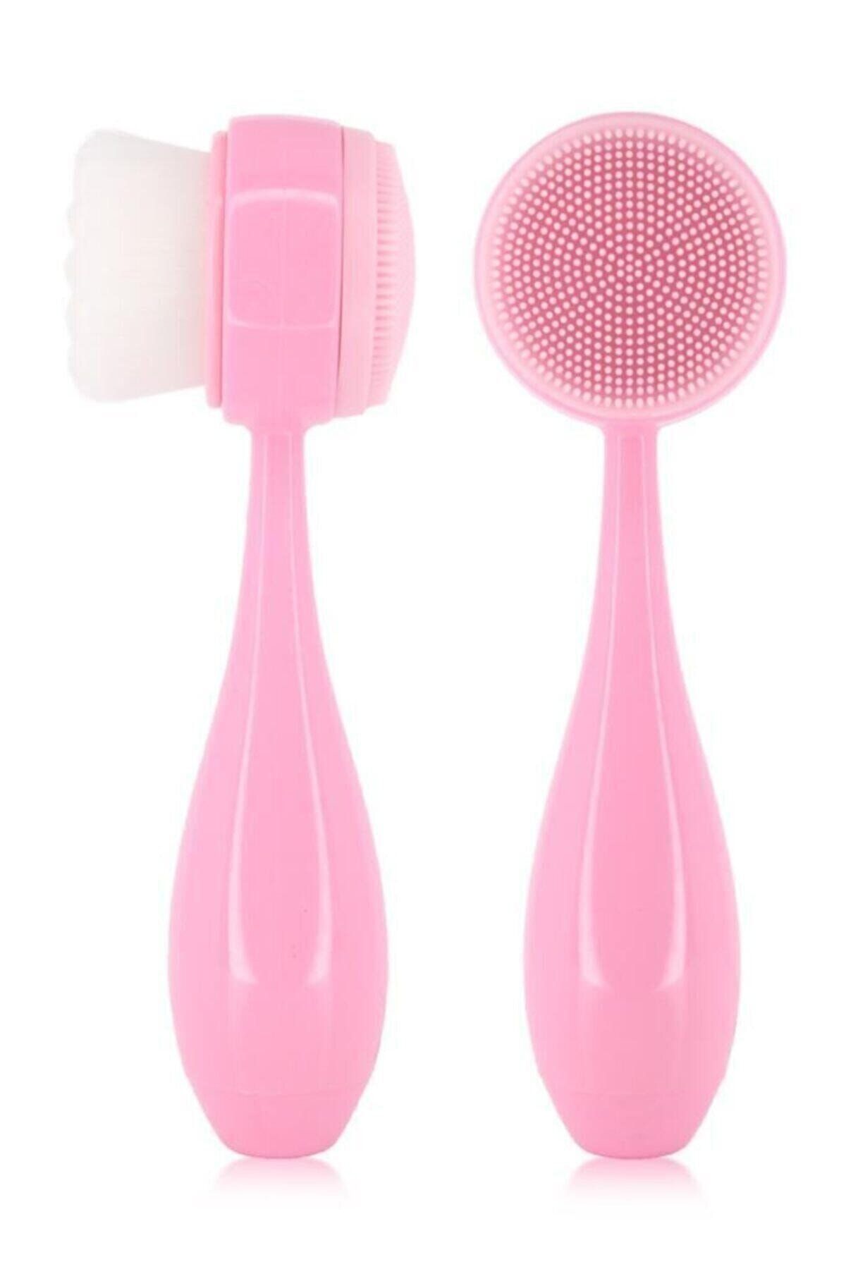 AİLY COSMETİCS Bombeyli Cilt Temizleme Fırçası Pembe Renk