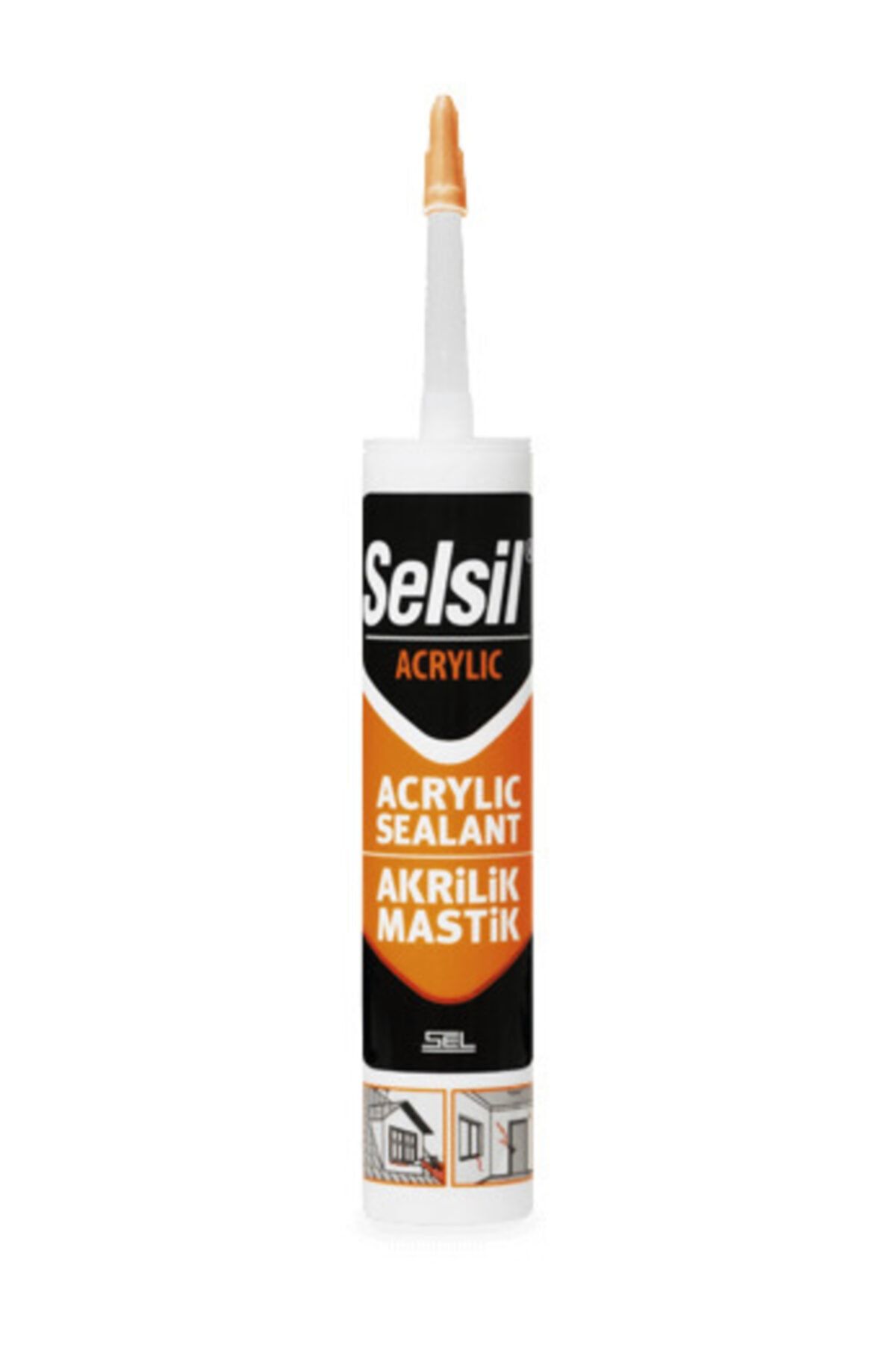 Selsil Silikonize Mastik Siyah 500 gr