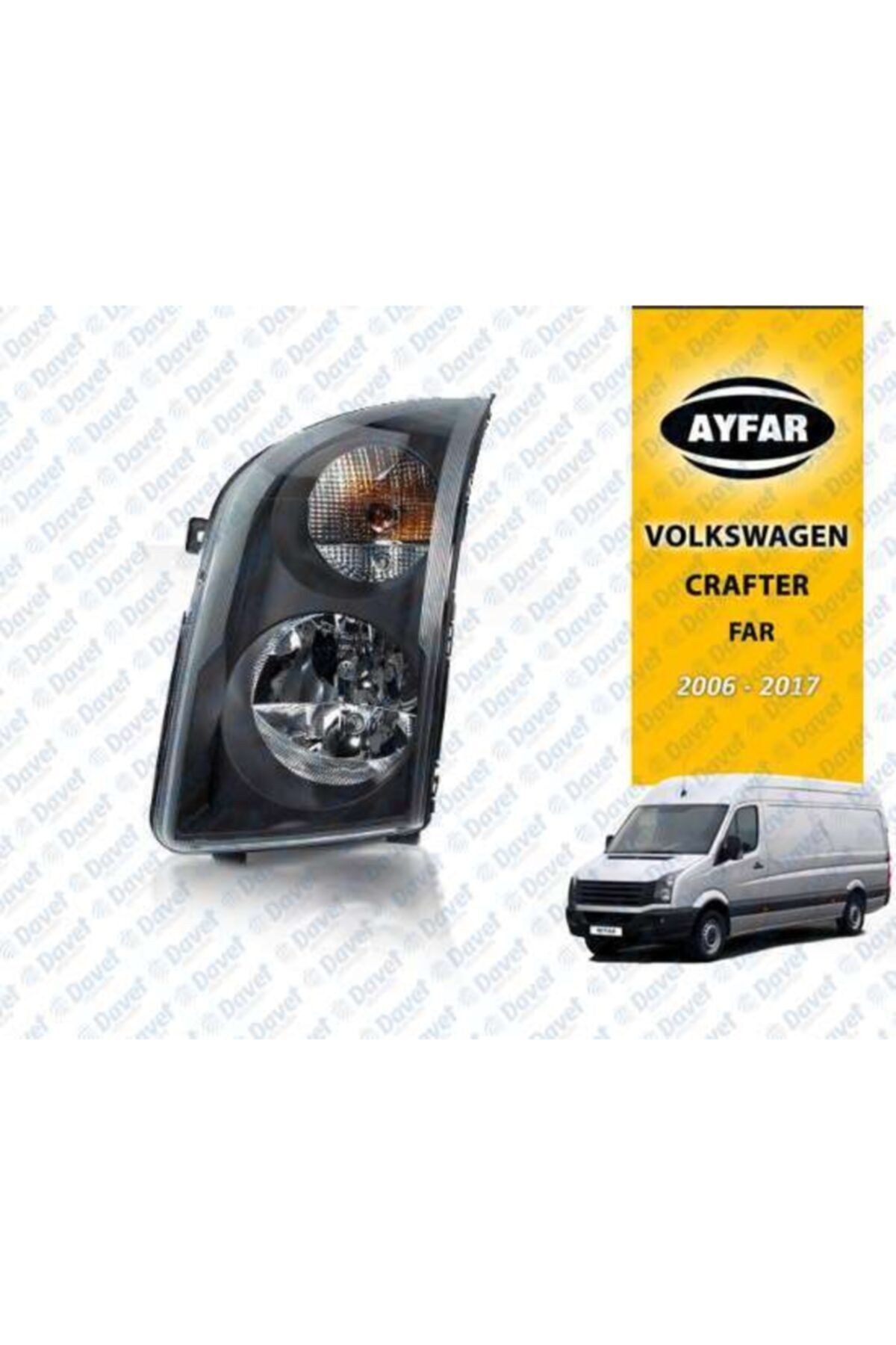 Parçafoni Far Sol Elektrıklı Sıyah Crafter 06