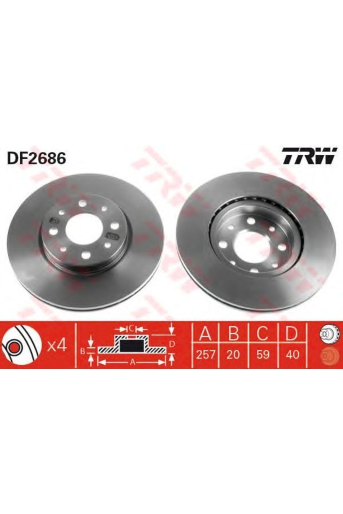 TRW Fren Diski Havalı (fıat Tempra-tipo2.0i-doblo)