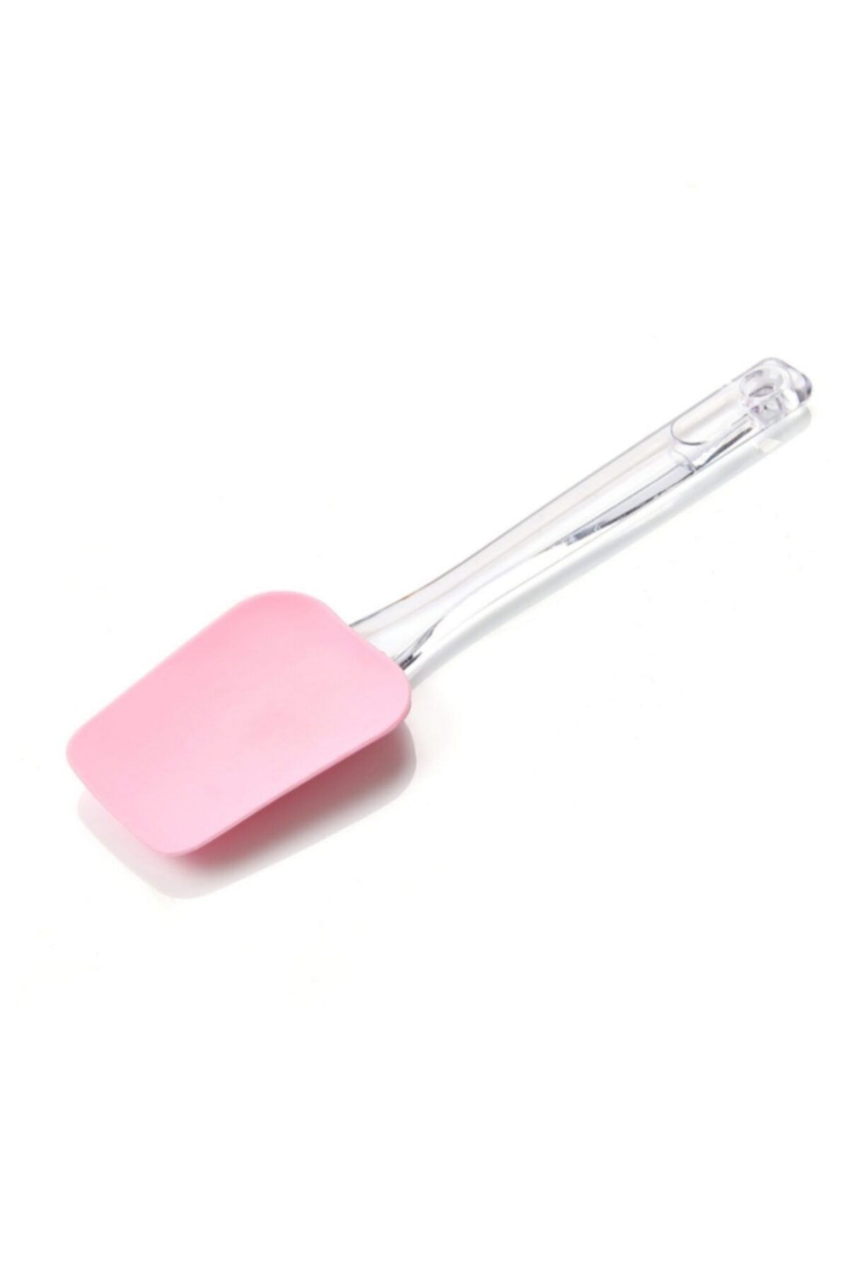 Kitchen Pembelia Plastik Saplı Silikon Spatula Pembe