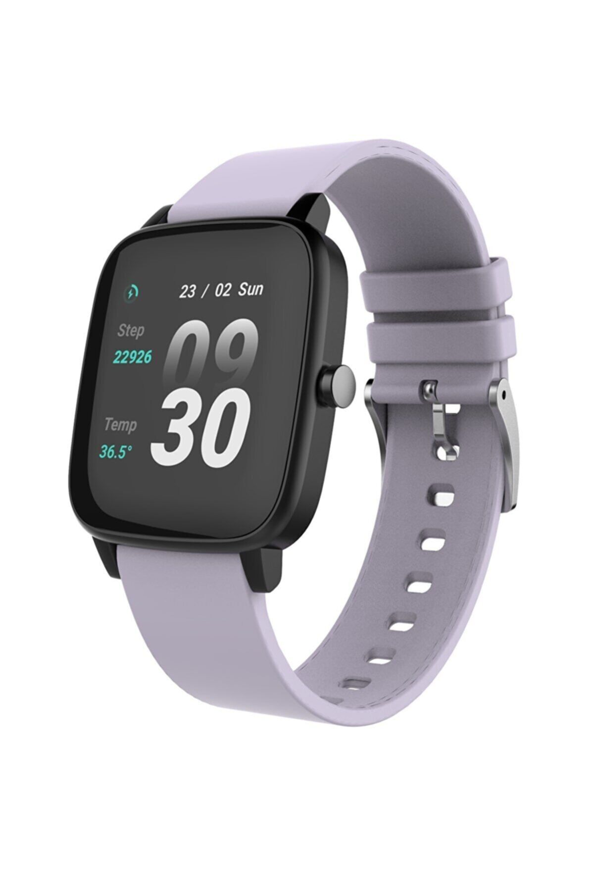 Michelangelo Premium Ateş Ölçerli Unisex Smart Kol Saati Lila Dw-019gt-2