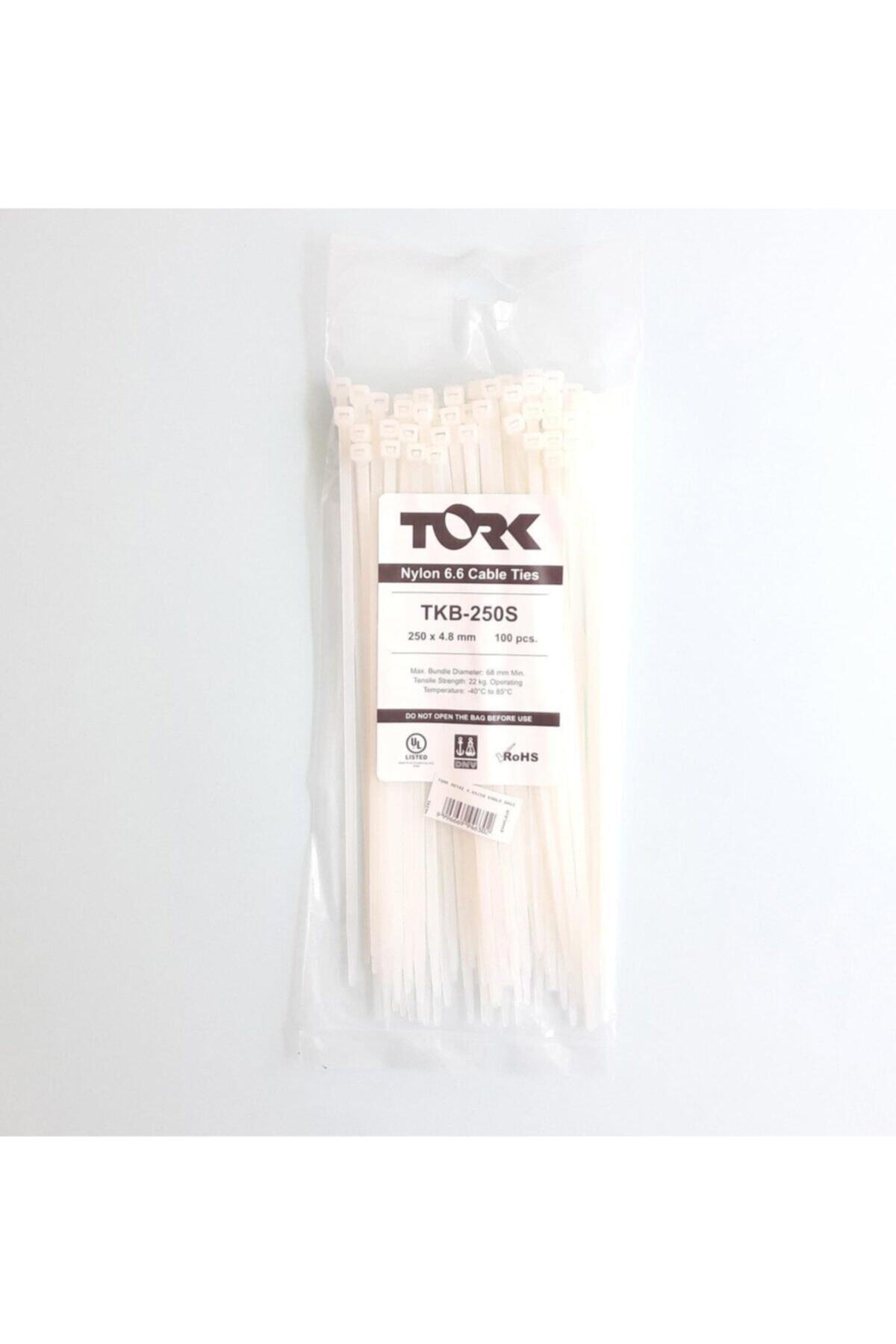 TORK Beyaz Kablo Bağı 4,8x250