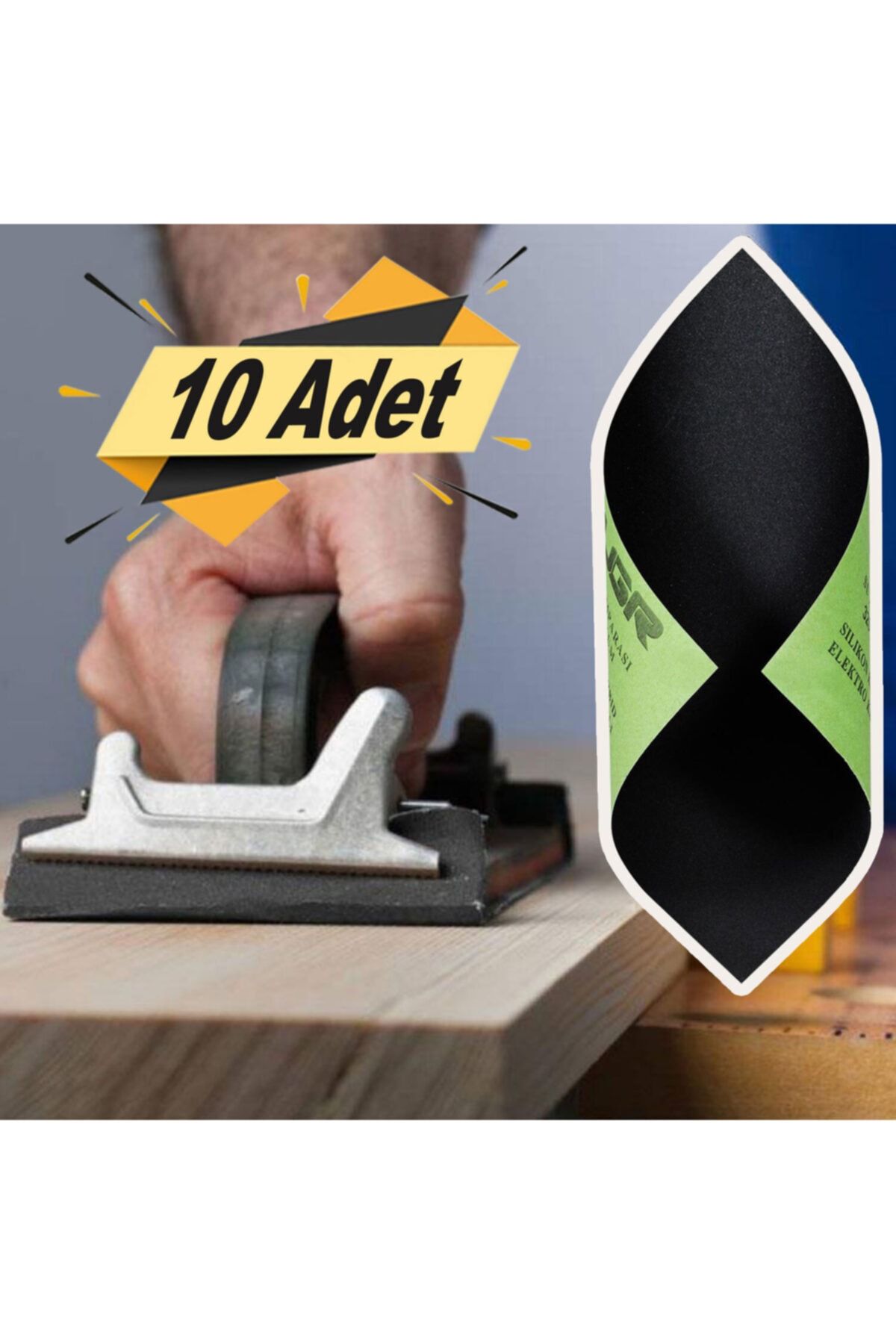Badem10 Ugr Su Zımparası 1500 Kum Yumuşak Kağıt Tabaka Sulu Kuru Zımpara 23x28 cm 10 Adet